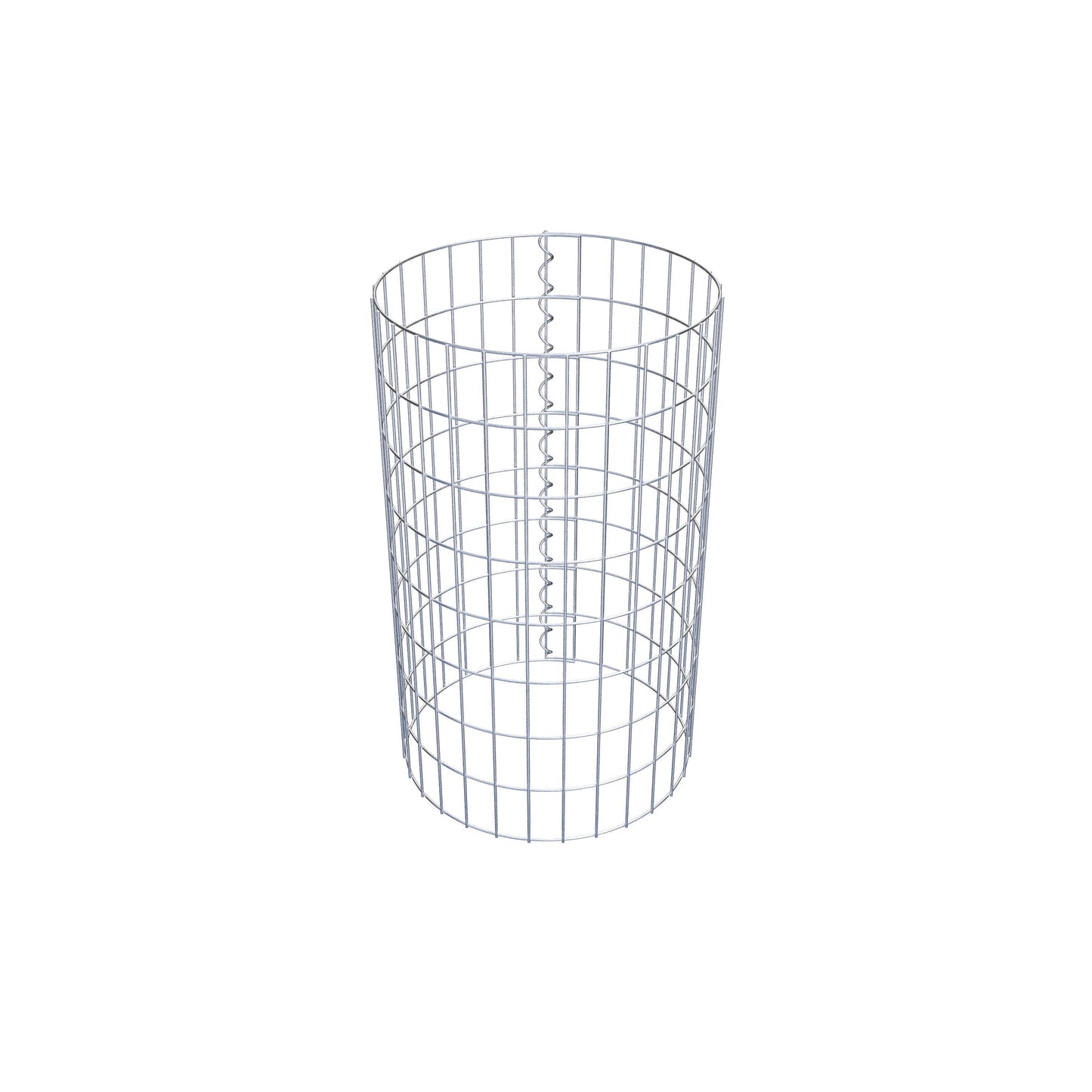 Gabion column around 47 cm diameter, 80 cm height, mesh size 5 cm x 10 cm