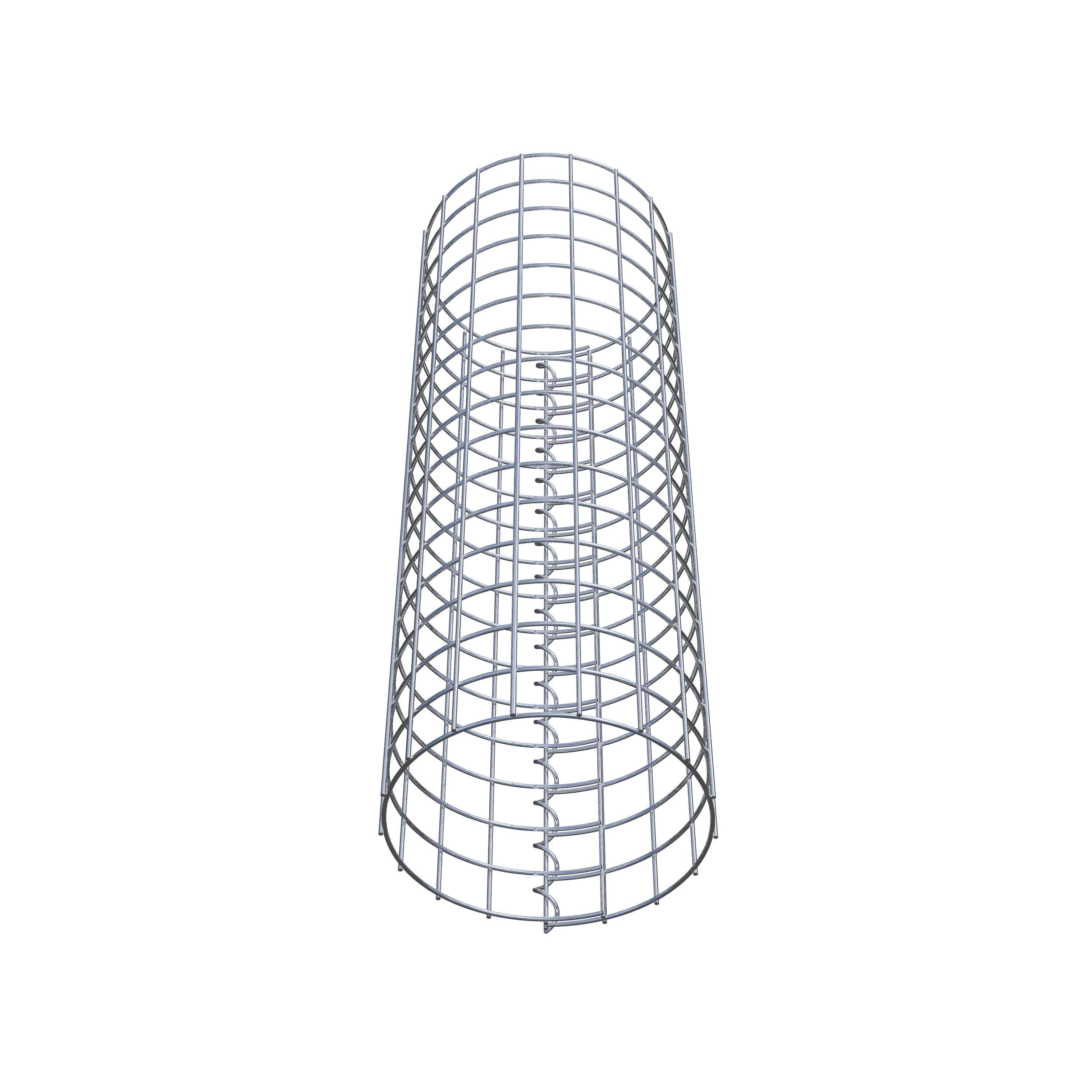 Coluna de gabião redonda 27 cm de diâmetro, 80 cm de altura, malhagem 5 cm x 5 cm