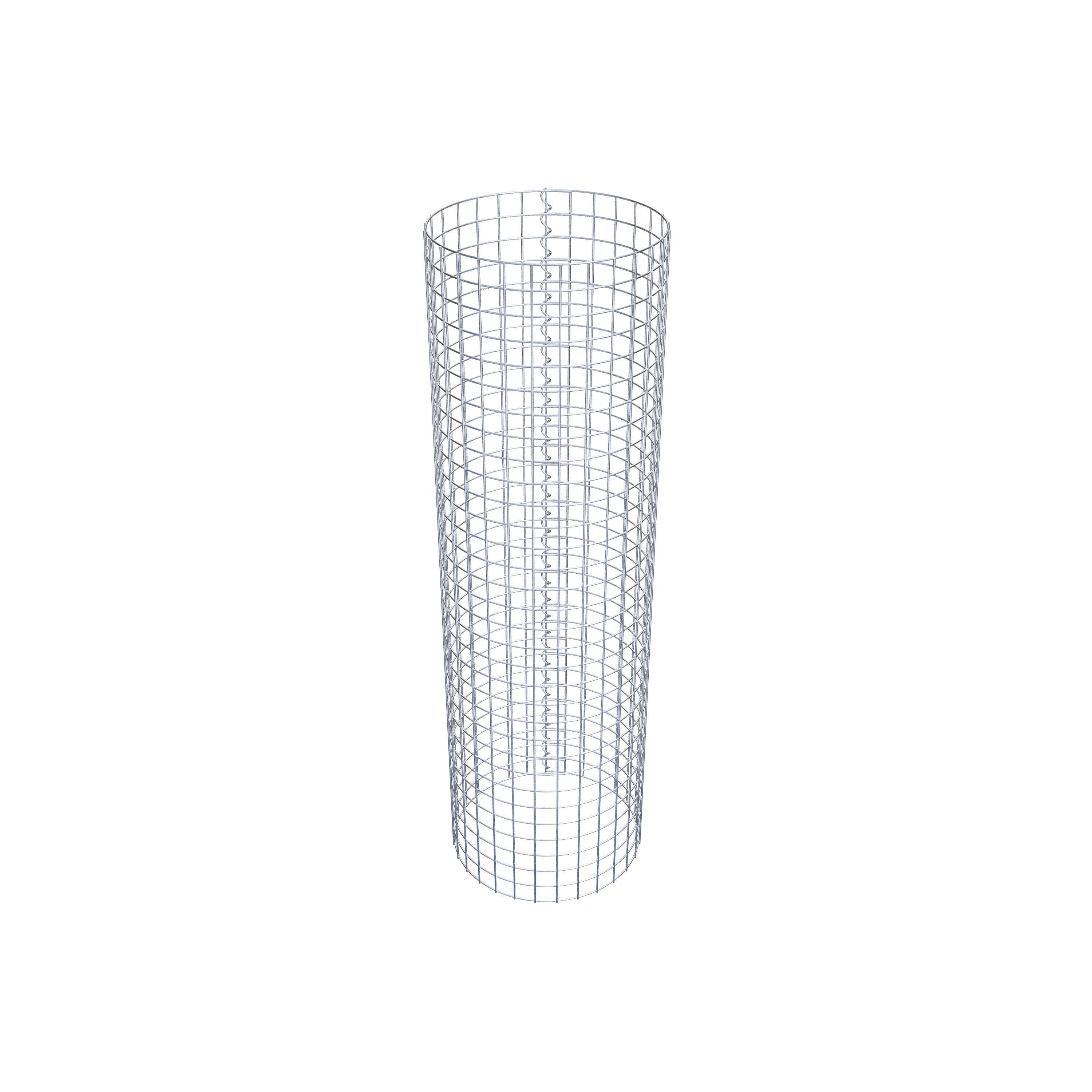 Gabion column around 47 cm diameter, 160 cm height, mesh size 5 cm x 5 cm