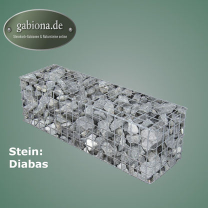 Gabion galvanisé à chaud 102 cm x 32 cm x 32 cm, mailles 5 cm x 5 cm, entièrement soudé