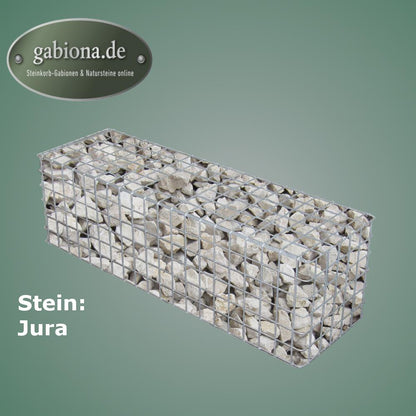 Gabion galvanisé à chaud 102 cm x 32 cm x 32 cm, mailles 5 cm x 5 cm, entièrement soudé