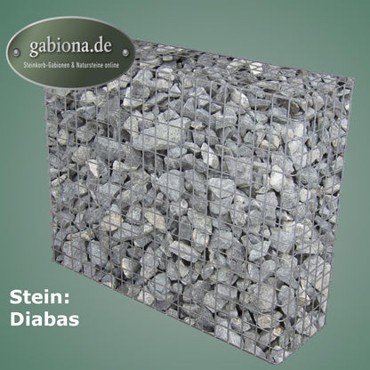 Gabion hot-dip galvanized 102 cm x 82 cm x 32 cm, mesh size 5 cm x 5 cm, fully welded