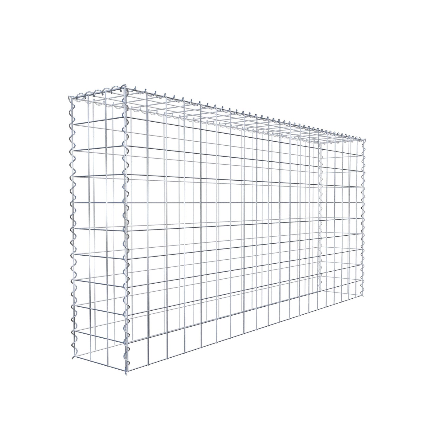 Gabion rapporté type 3 200 cm x 100 cm x 30 cm (L x H x P), mailles 10 cm x 10 cm, spirale