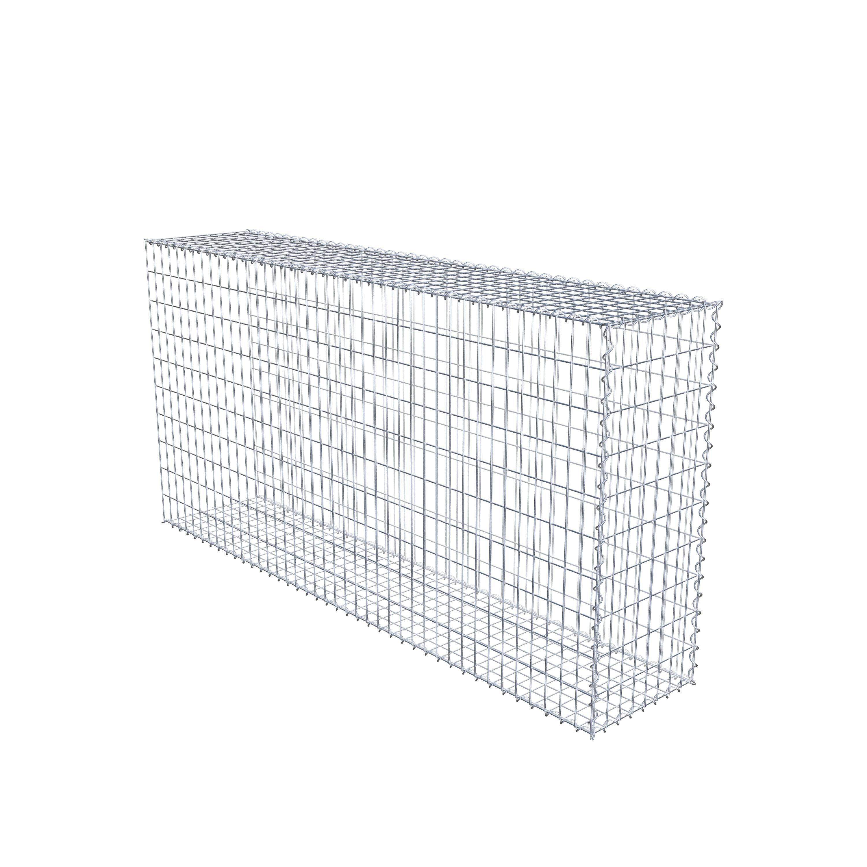 Opvokset gabion type 2 200 cm x 100 cm x 40 cm (L x H x D), maskestørrelse 5 cm x 10 cm, spiral