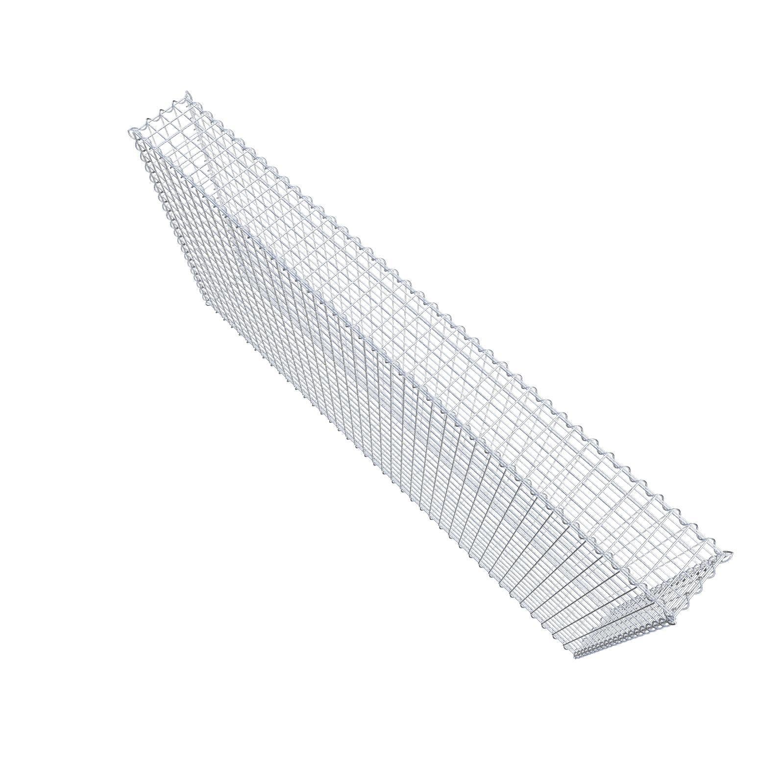 Schanskorf 200 cm x 100 cm x 20 cm (L x H x D), maaswijdte 5 cm x 5 cm, spiraalvormig