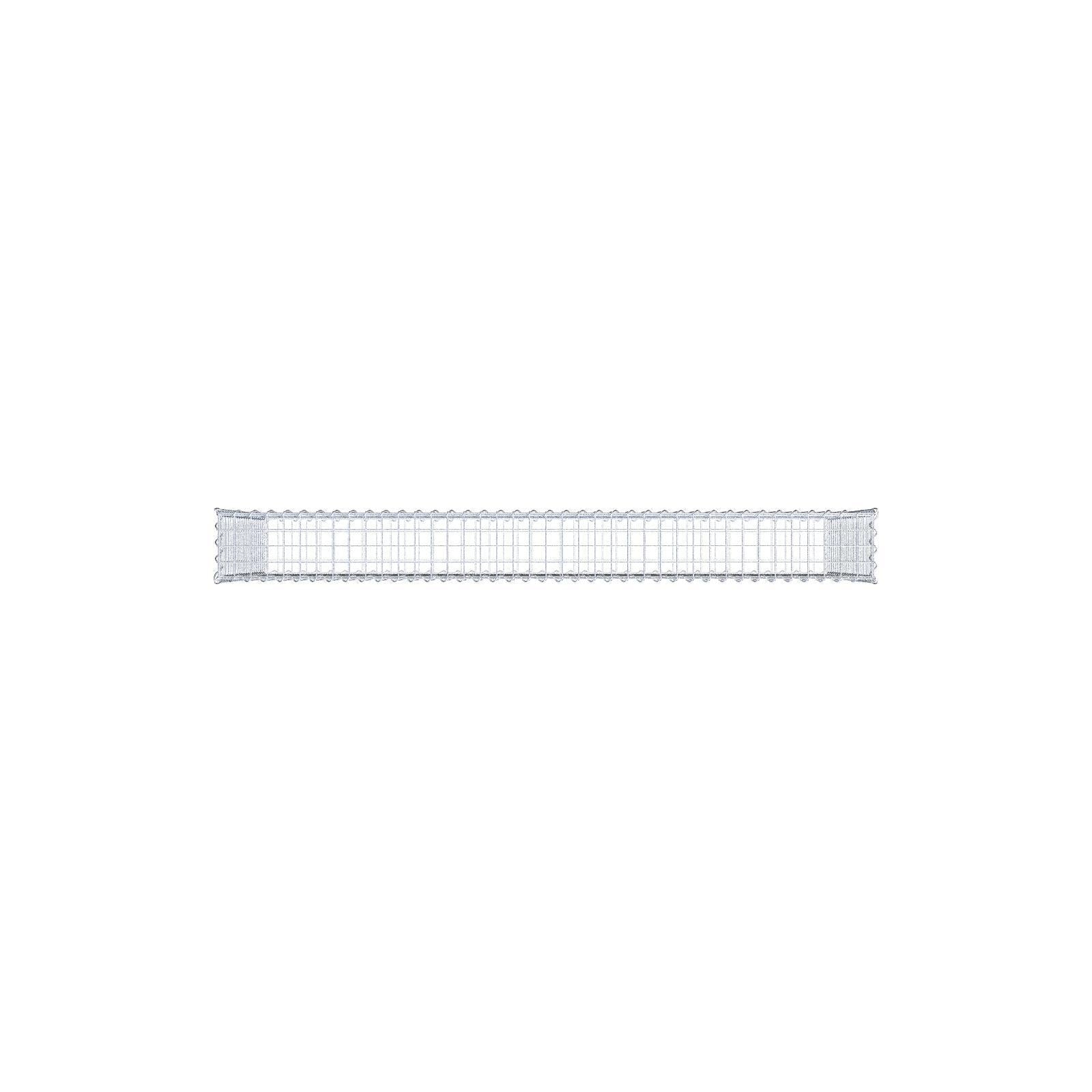 Schanskorf 200 cm x 100 cm x 20 cm (L x H x D), maaswijdte 5 cm x 5 cm, spiraalvormig