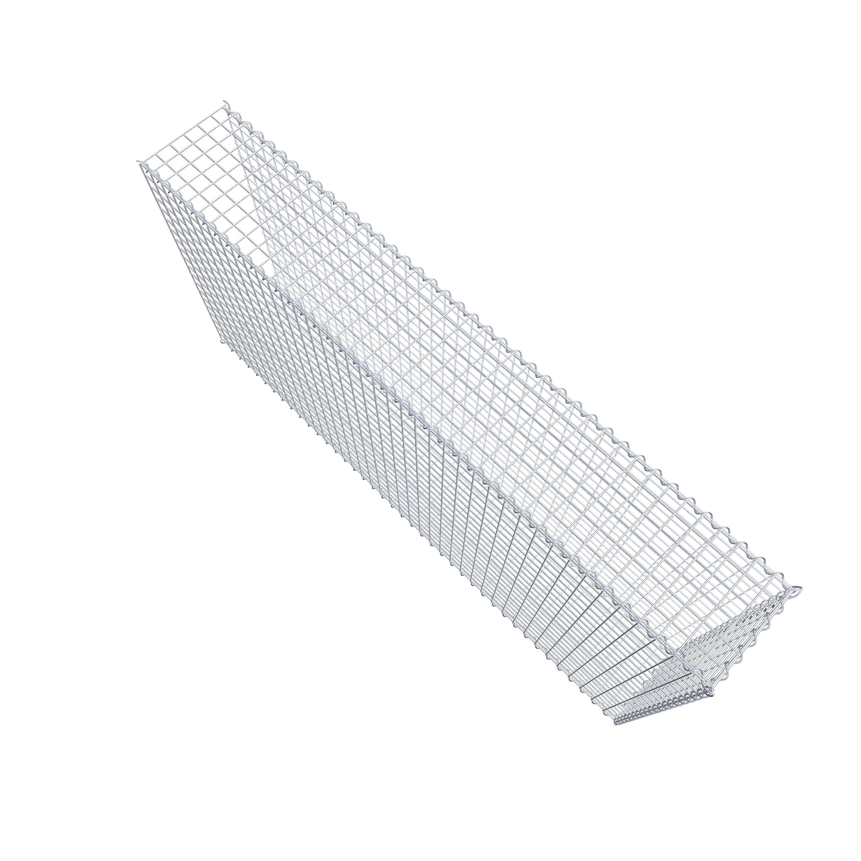 Aangegroeide schanskorf type 2 200 cm x 100 cm x 30 cm (L x H x D), maaswijdte 5 cm x 5 cm, spiraal