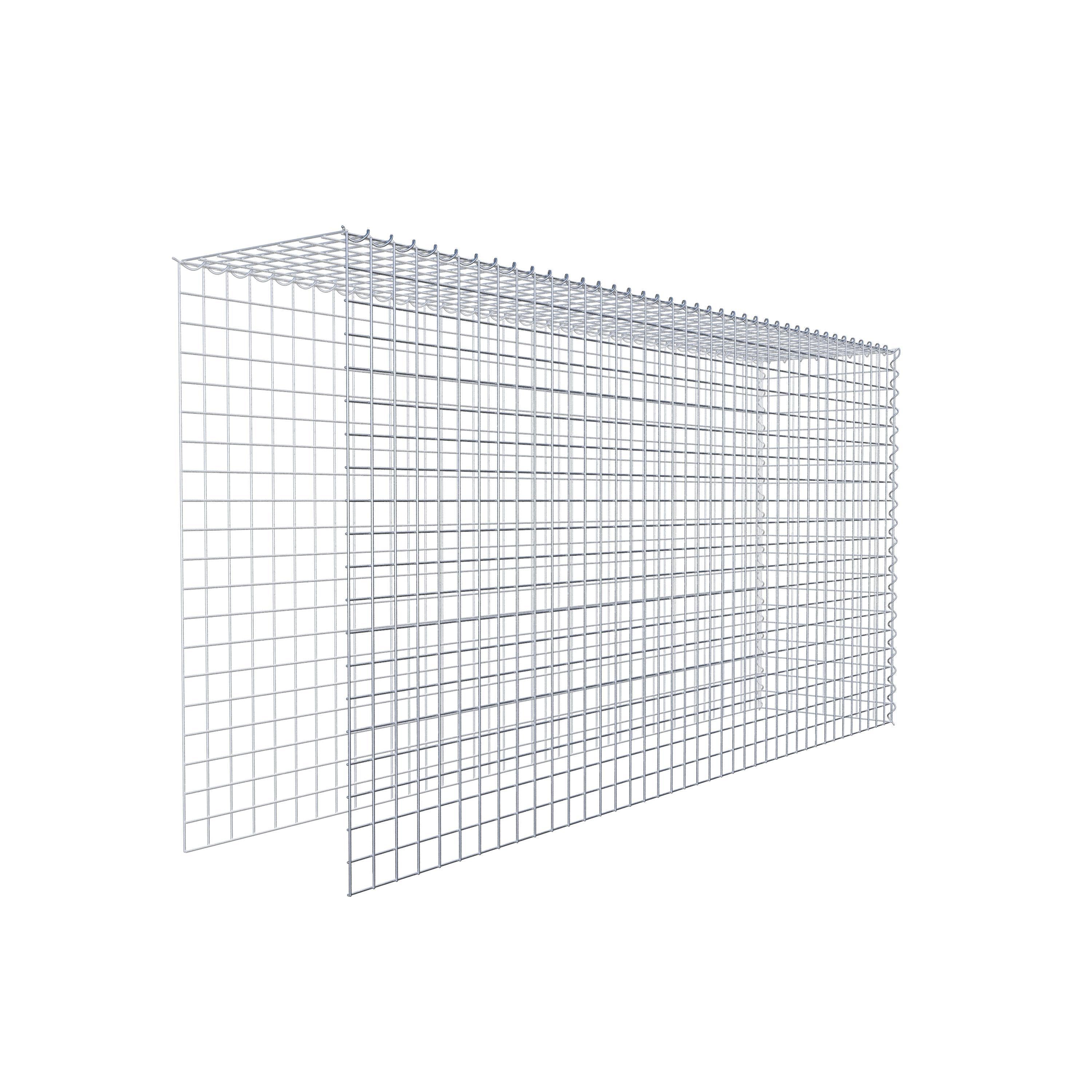 Gabião tipo 4 200 cm x 100 cm x 40 cm (C x A x P), malhagem 5 cm x 5 cm, espiral