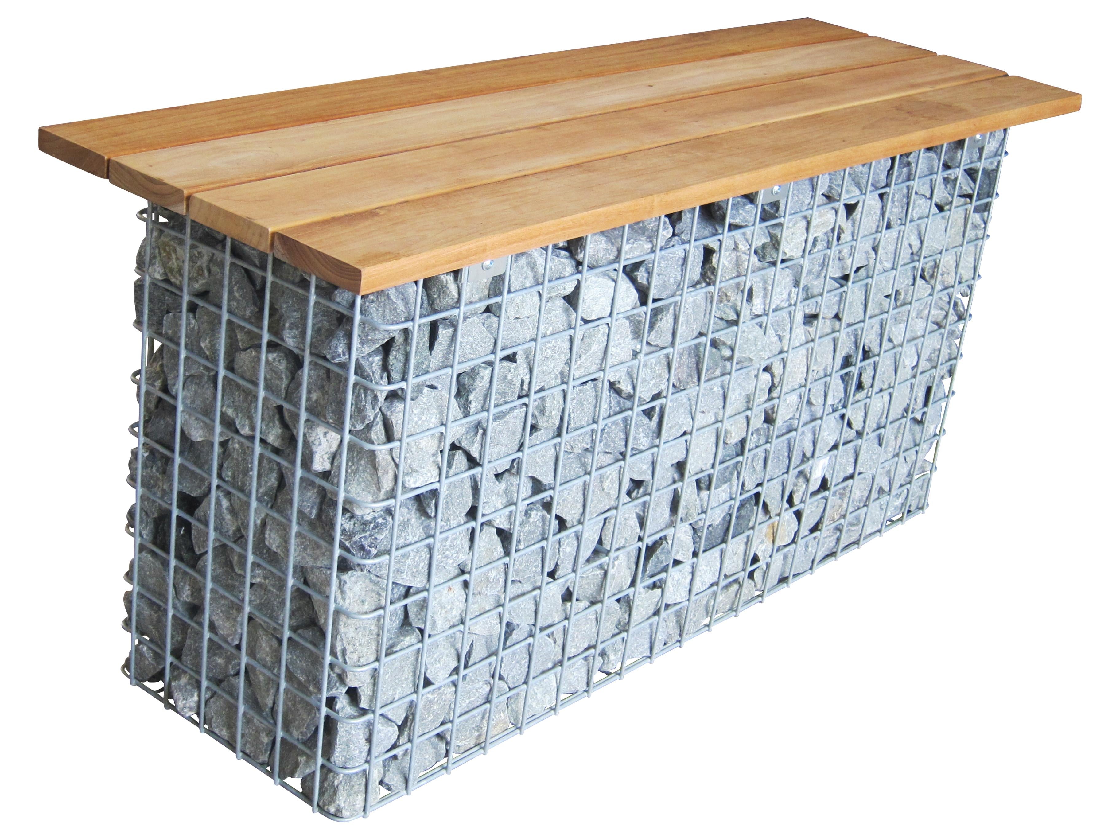 Banco de jardim 102 x 50 x 32 cm TEAK MW 5 x 10 cm, galvanizado a quente