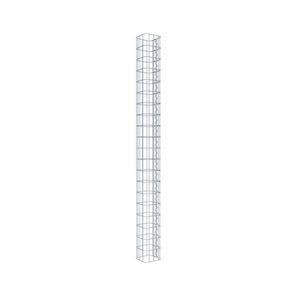 Gabion column, square, hot-dip galvanized, 17 cm x 17 cm, 200 cm height, MW 5 cm x 10 cm
