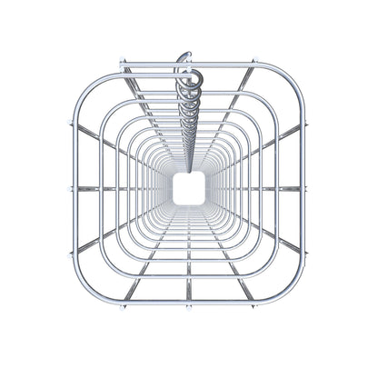 Gabion column, square, hot-dip galvanized, 17 cm x 17 cm, 200 cm height, MW 5 cm x 10 cm