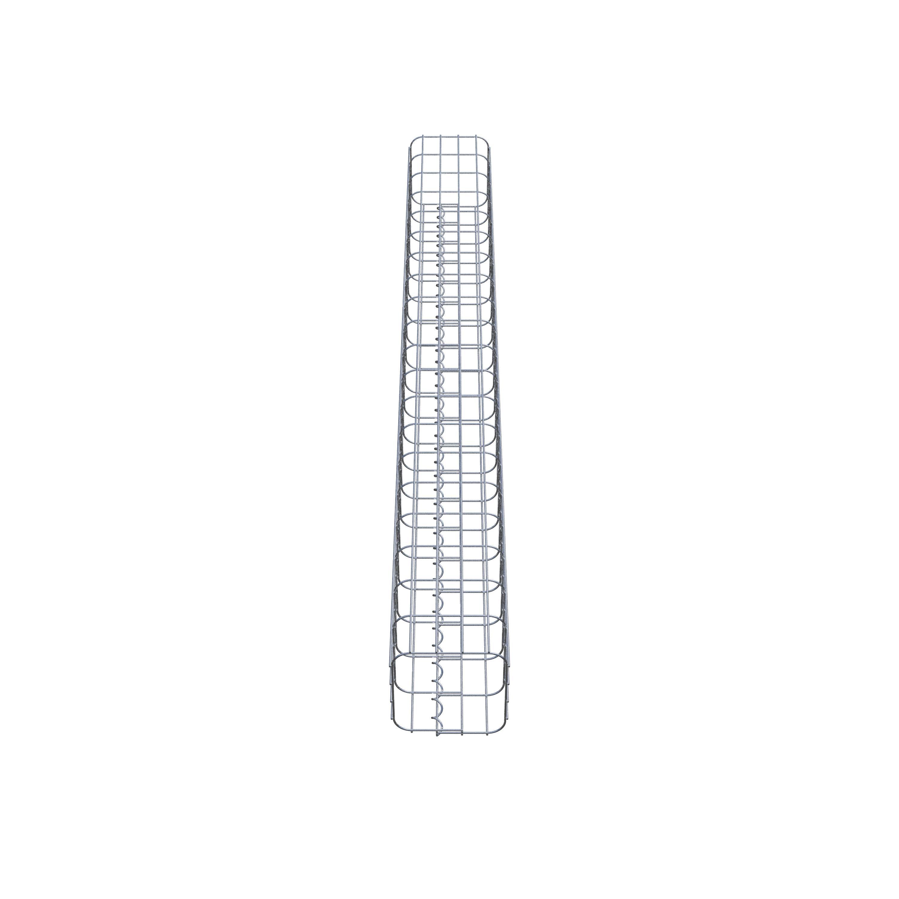 Schanskorfkolom, vierkant, thermisch verzinkt, 22 cm x 22 cm, 200 cm hoogte, MW 5 cm x 10 cm