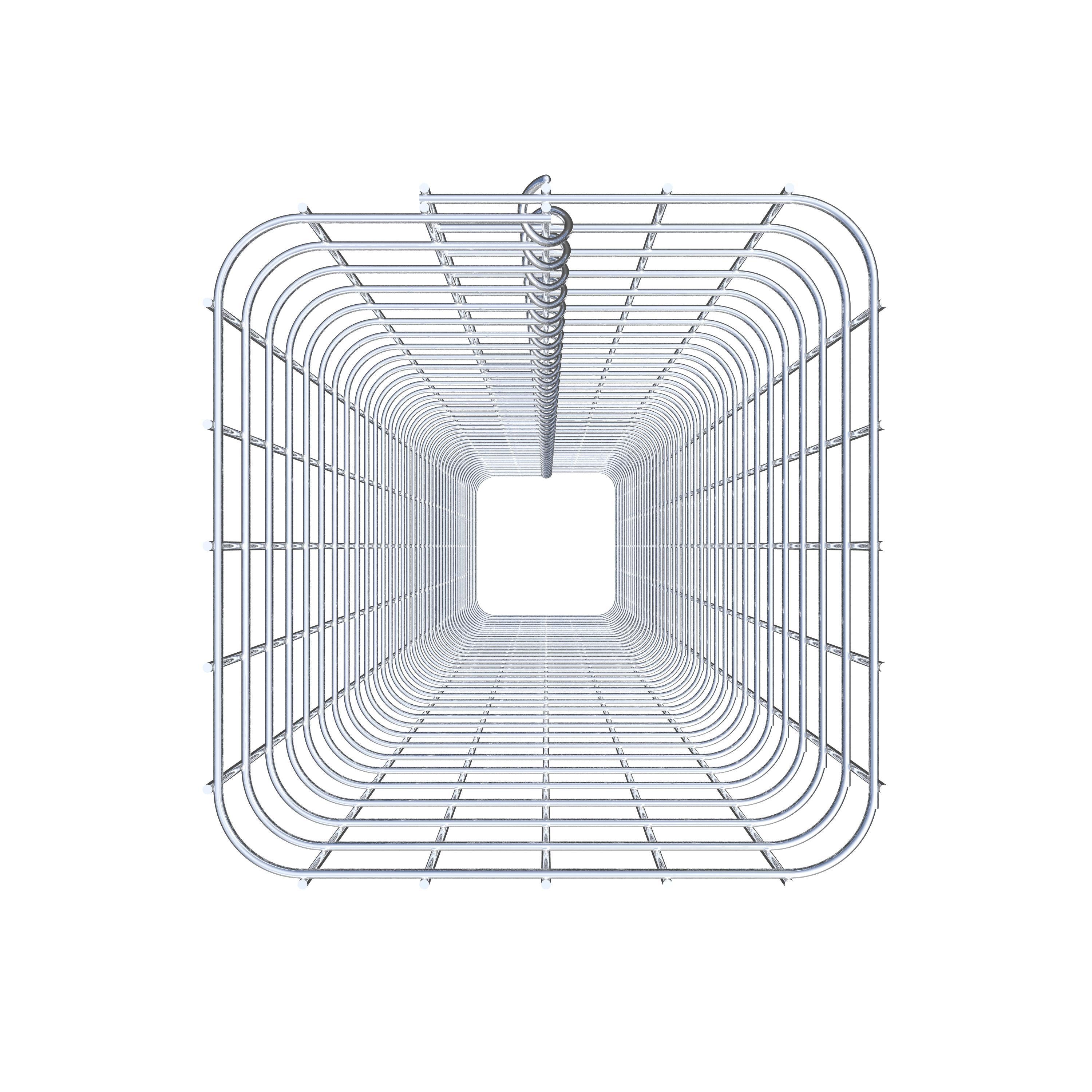 Gabionensäule eckig feuerverzinkt, 27 cm x 27 cm, 200 cm Höhe, MW 5 cm x 5 cm