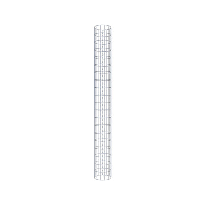 Colonne de gabion ronde galvanisée à chaud, 22 cm de diamètre, 200 cm de hauteur, MW 5 cm x 10 cm