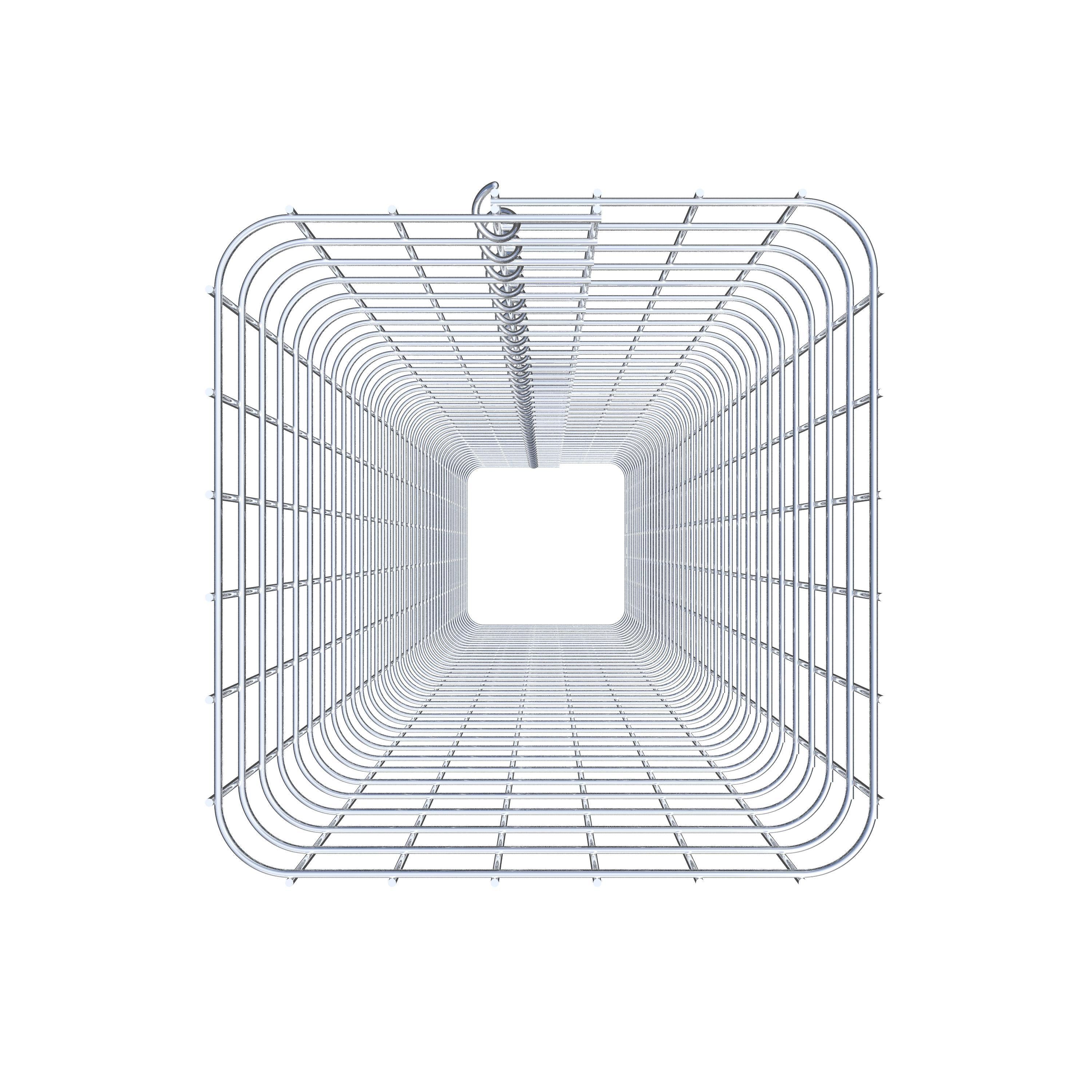 Schanskorfkolom, vierkant, thermisch verzinkt, 32 cm x 32 cm, 200 cm hoog, MW 5 cm x 5 cm