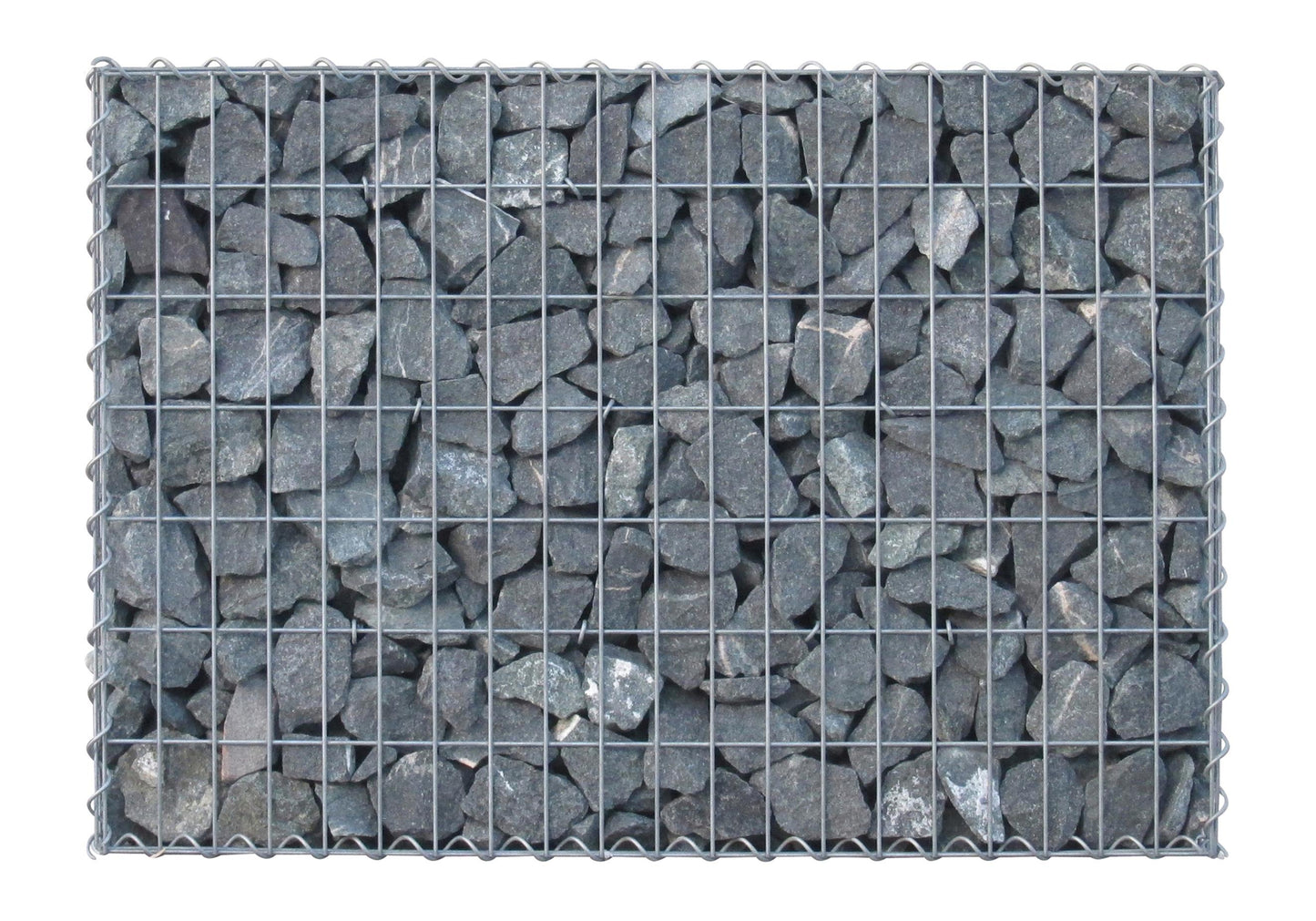 Gabião 100 cm x 70 cm x 30 cm (C x A x P), malhagem 5 cm x 10 cm, espiral