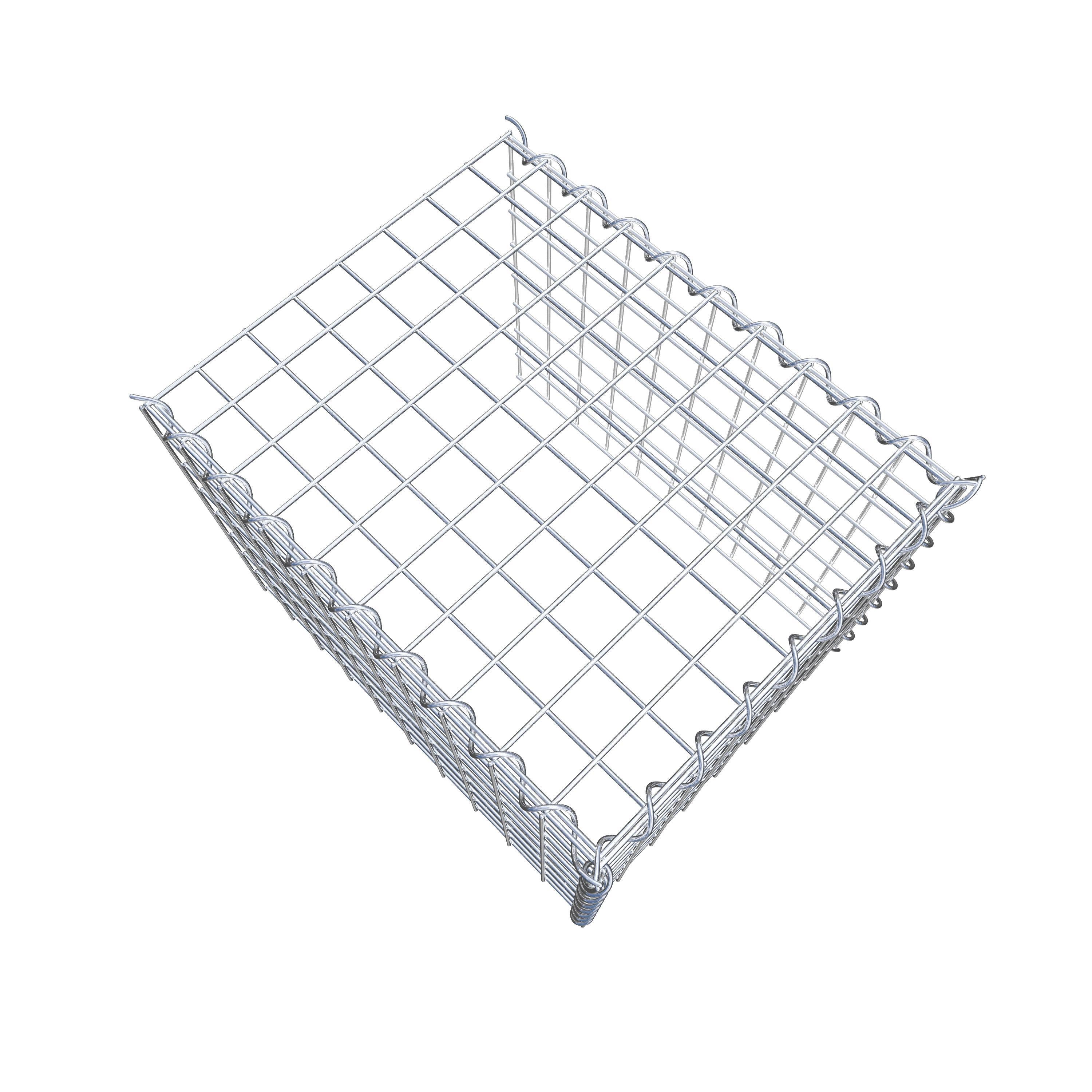 Aangegroeide schanskorf type 4 50 cm x 40 cm x 40 cm (L x H x D), maaswijdte 5 cm x 5 cm, spiraal