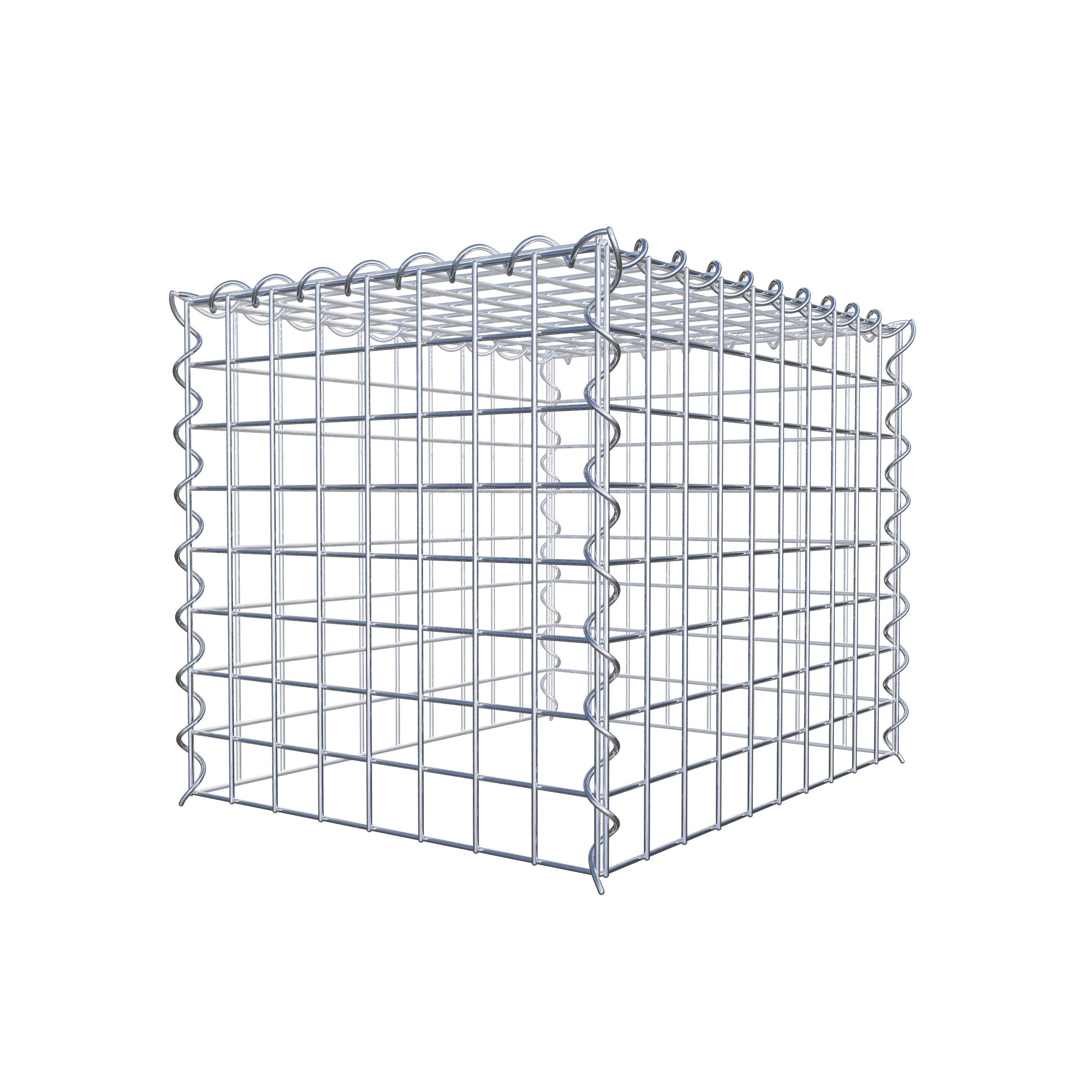 Aangegroeide schanskorf type 3 50 cm x 40 cm x 40 cm (L x H x D), maaswijdte 5 cm x 5 cm, spiraal