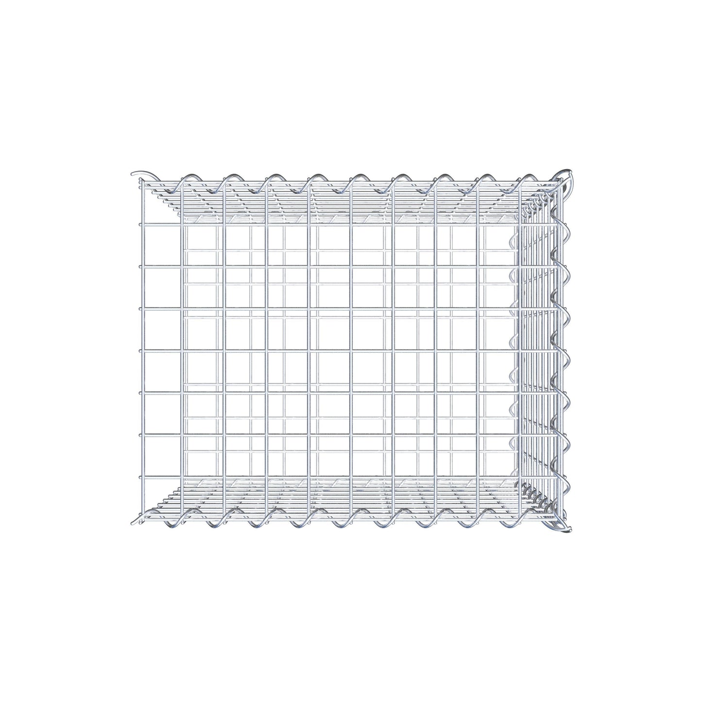 Anbaugabione Typ 2 50 cm x 40 cm x 40 cm (L x H x T), Maschenweite 5 cm x 5 cm, Spirale