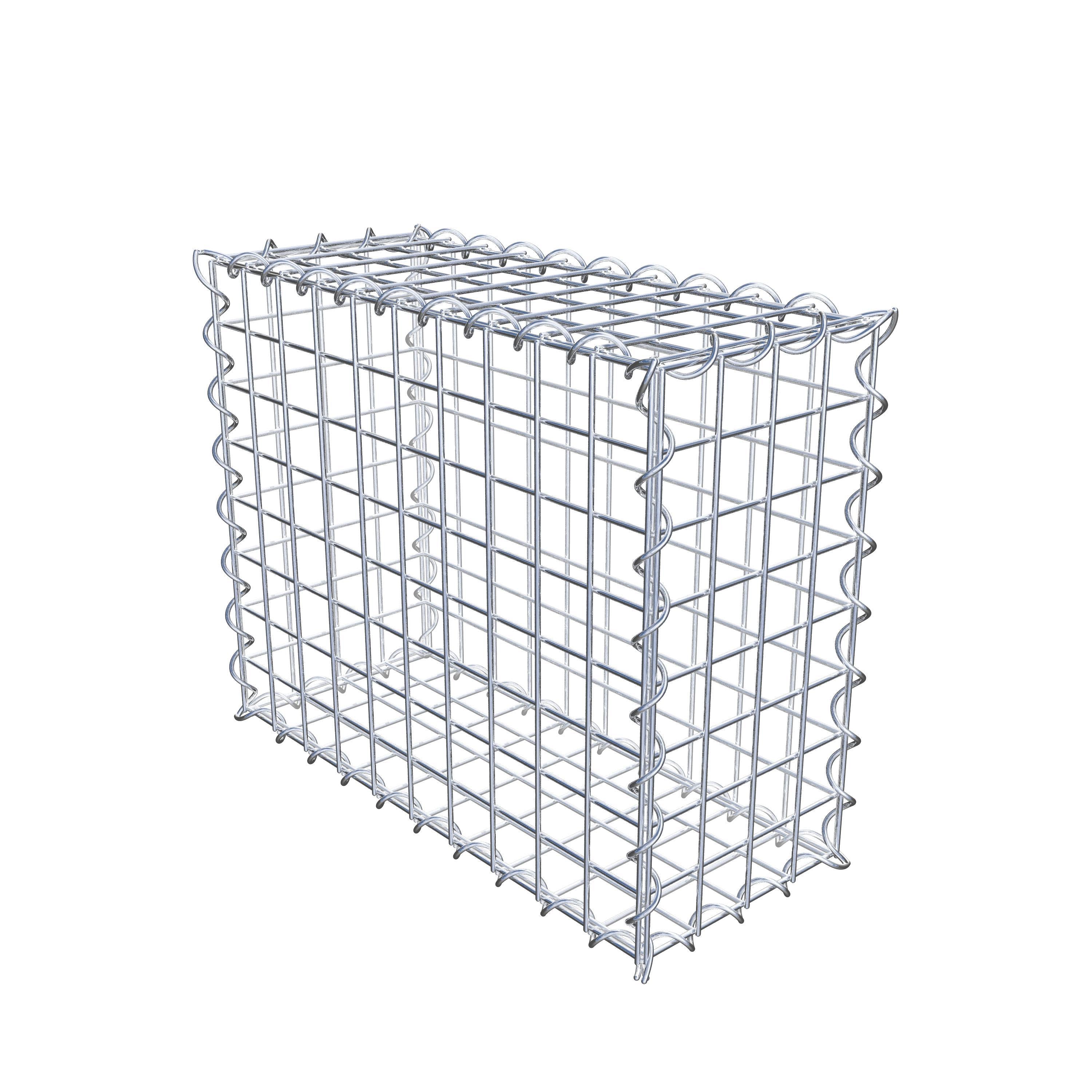 Gabion 50 cm x 40 cm x 20 cm (L x H x D), maskestørrelse 5 cm x 5 cm, spiral