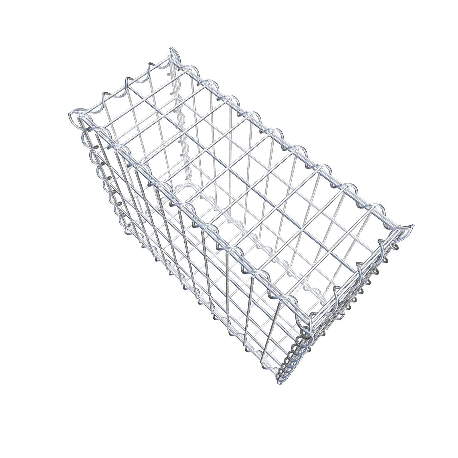 Gabione 50 cm x 40 cm x 20 cm (L x H x T), Maschenweite 5 cm x 10 cm, Spirale
