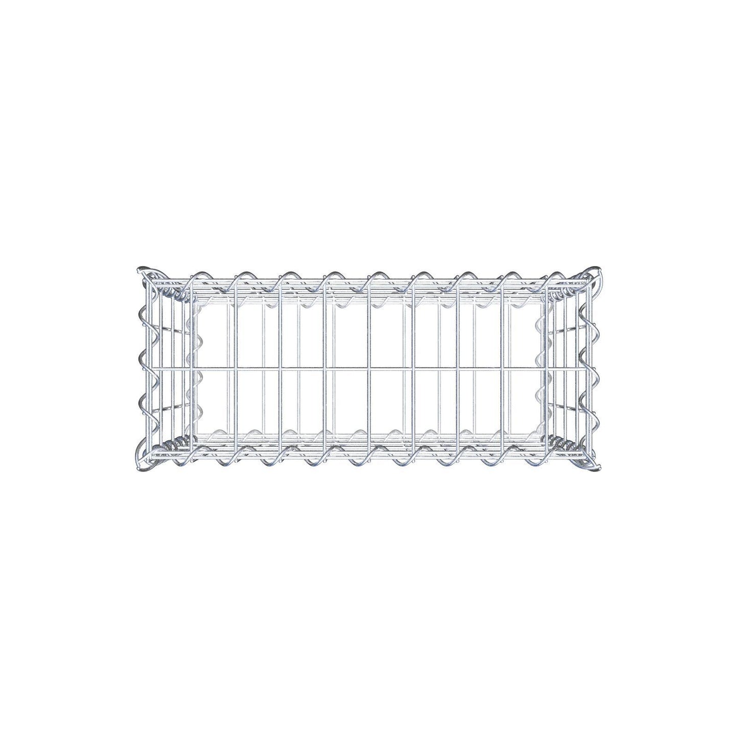 Gavión 50 cm x 40 cm x 20 cm (L x A x P), luz de malla 5 cm x 10 cm, en espiral