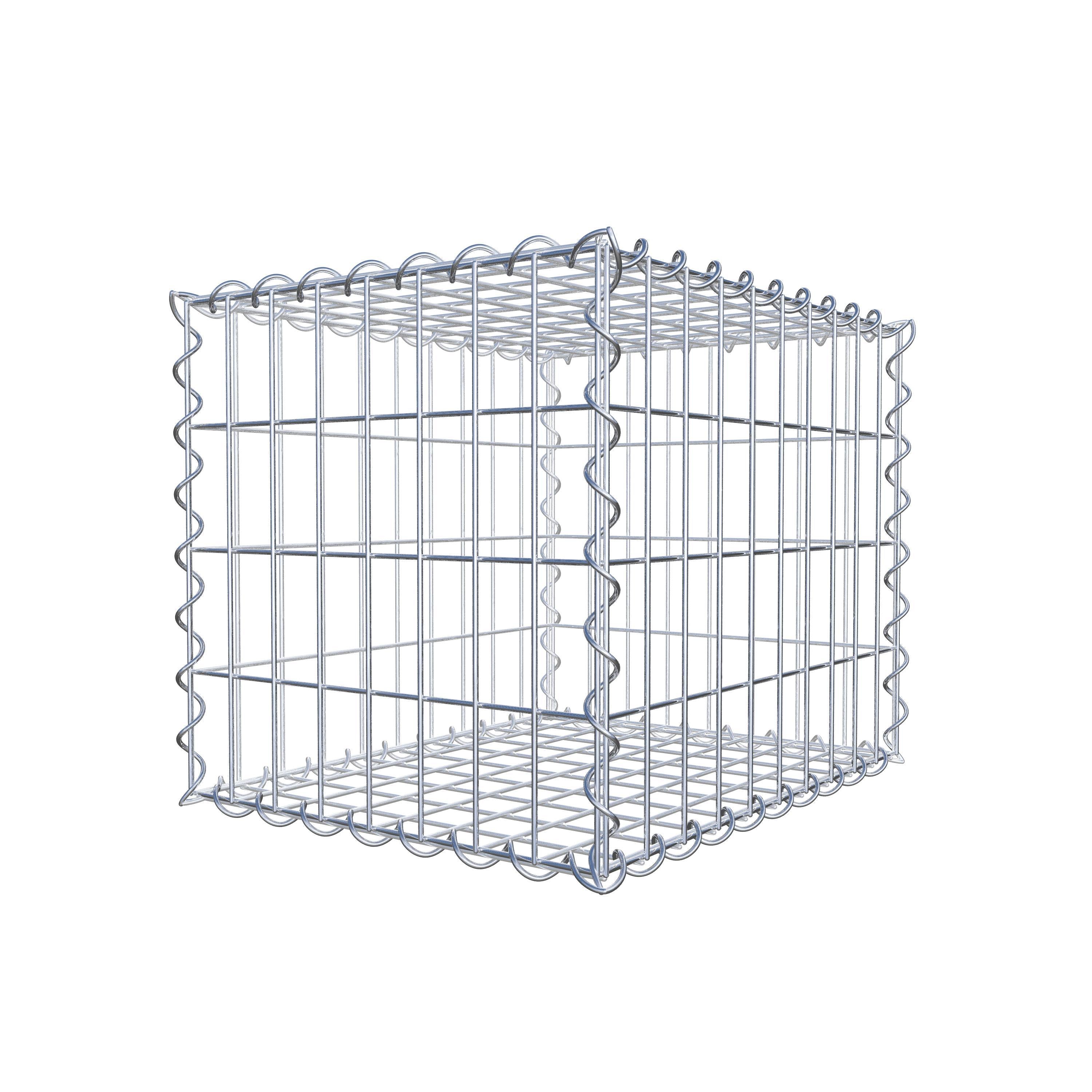 Schanskorf 50 cm x 40 cm x 40 cm (L x H x D), maaswijdte 5 cm x 10 cm, spiraal