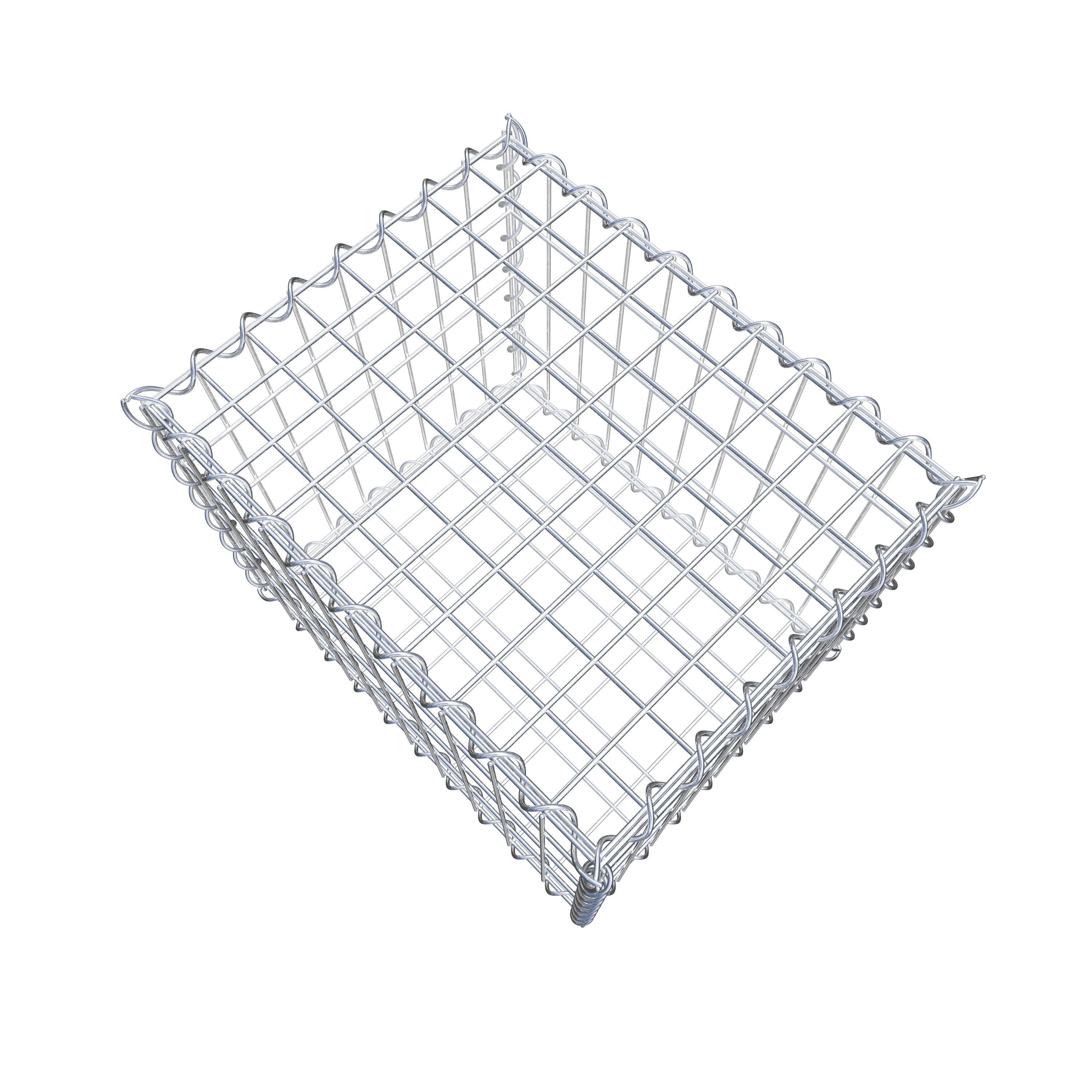 Schanskorf 50 cm x 40 cm x 40 cm (L x H x D), maaswijdte 5 cm x 10 cm, spiraal