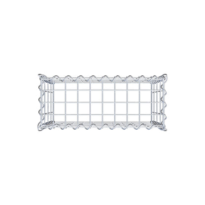 Add-on schanskorf type 3 50 cm x 40 cm x 20 cm (L x H x D), maaswijdte 5 cm x 10 cm, spiraalvormig