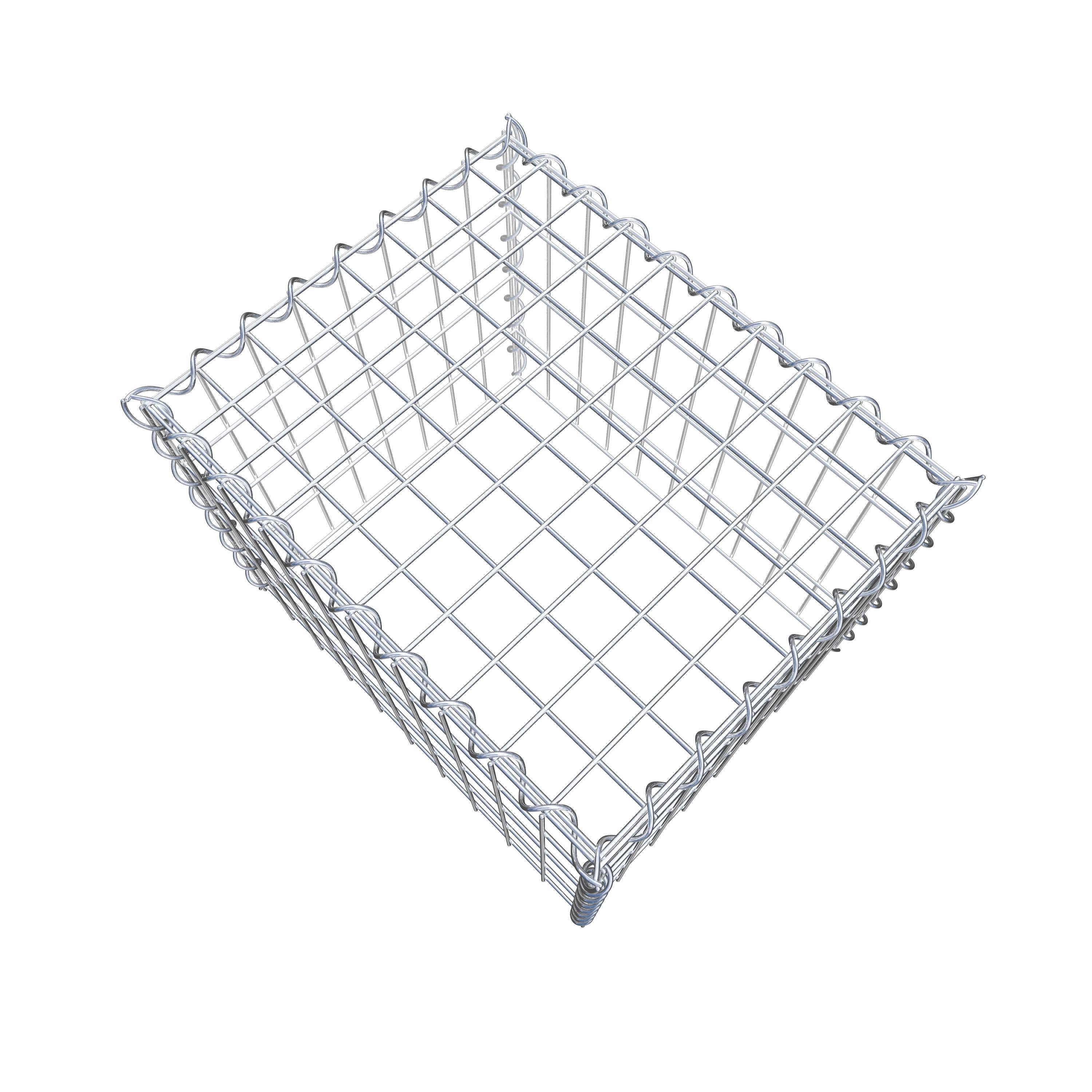 Gabião tipo 3 50 cm x 40 cm x 40 cm (C x A x P), malhagem 5 cm x 10 cm, espiral