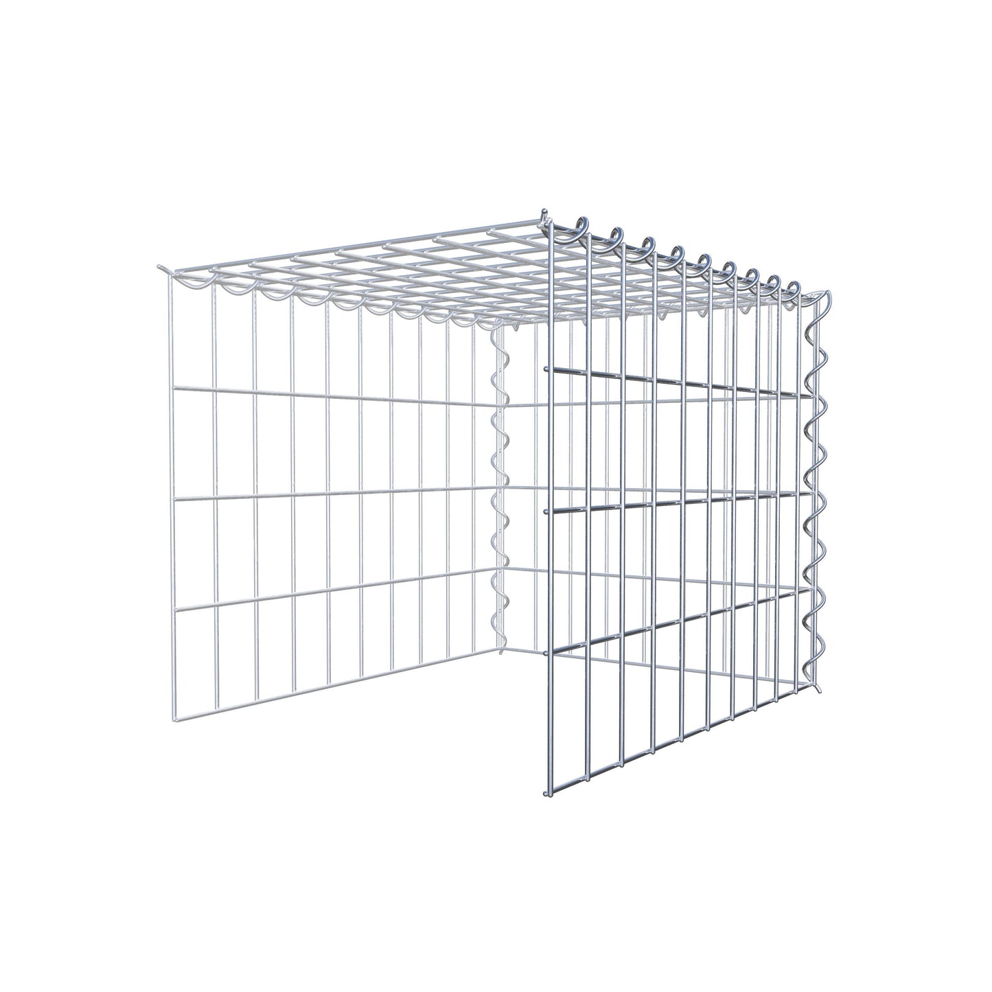 Gabbione aggiuntivo tipo 4 50 cm x 40 cm x 40 cm (L x H x P), dimensione maglia 5 cm x 10 cm, a spirale