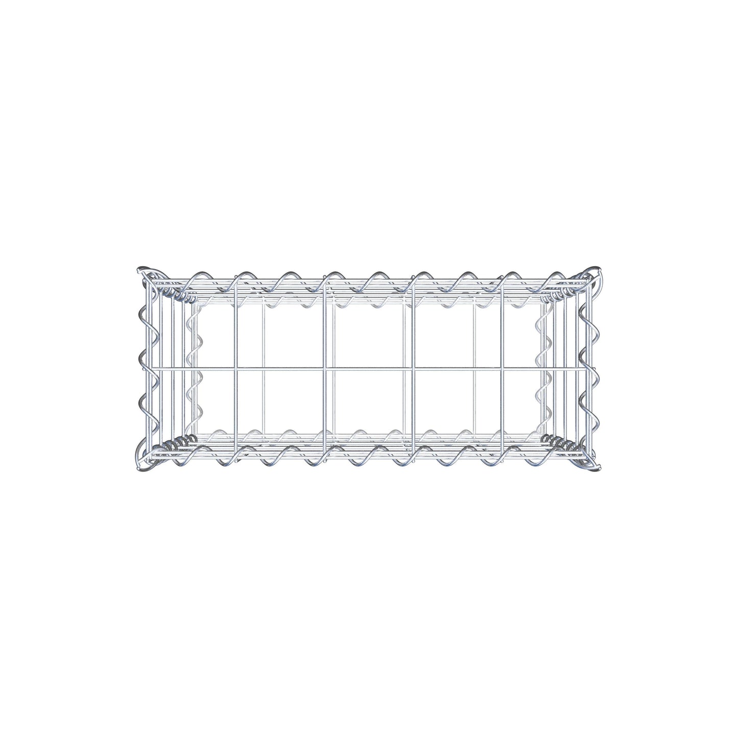 Gabion 50 cm x 40 cm x 20 cm (L x H x D), maskestørrelse 10 cm x 10 cm, spiral