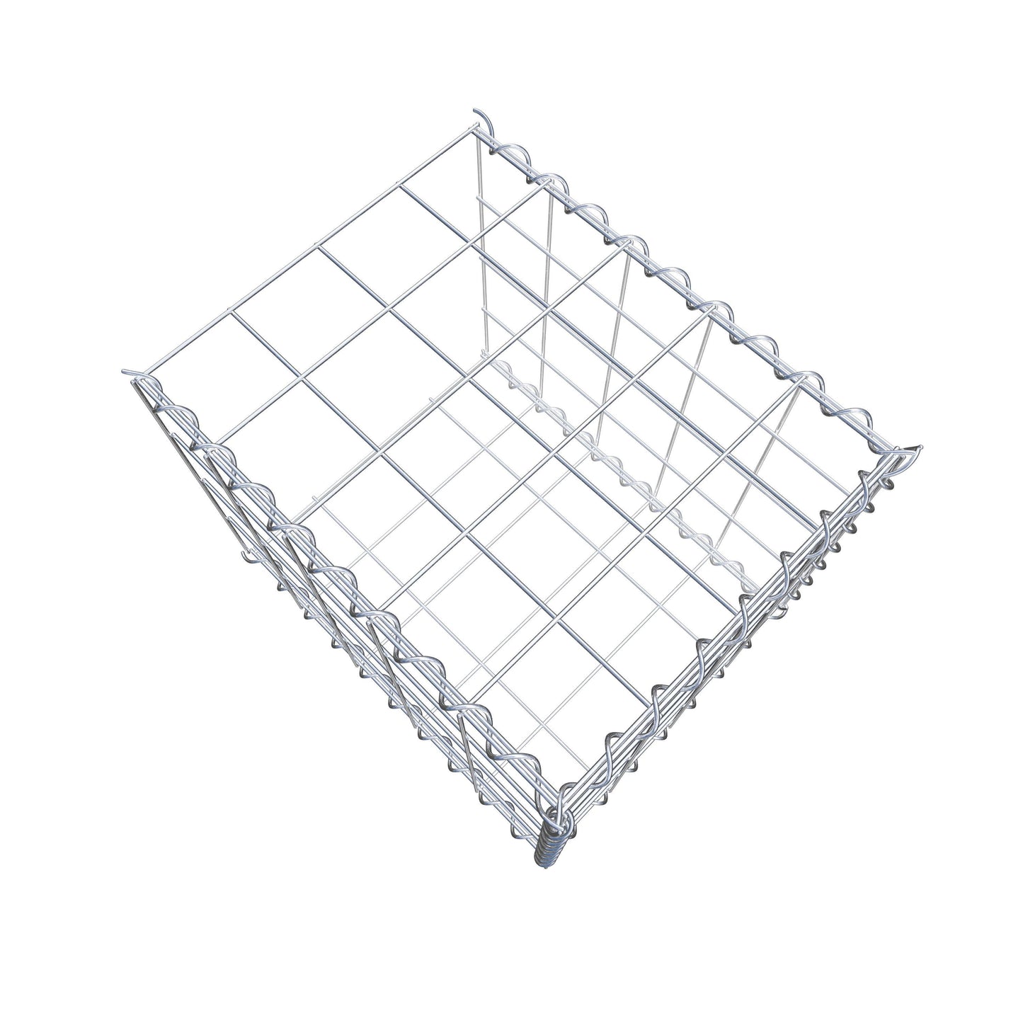 Gabion rapporté type 2 50 cm x 40 cm x 40 cm (L x H x P), mailles 10 cm x 10 cm, spirale