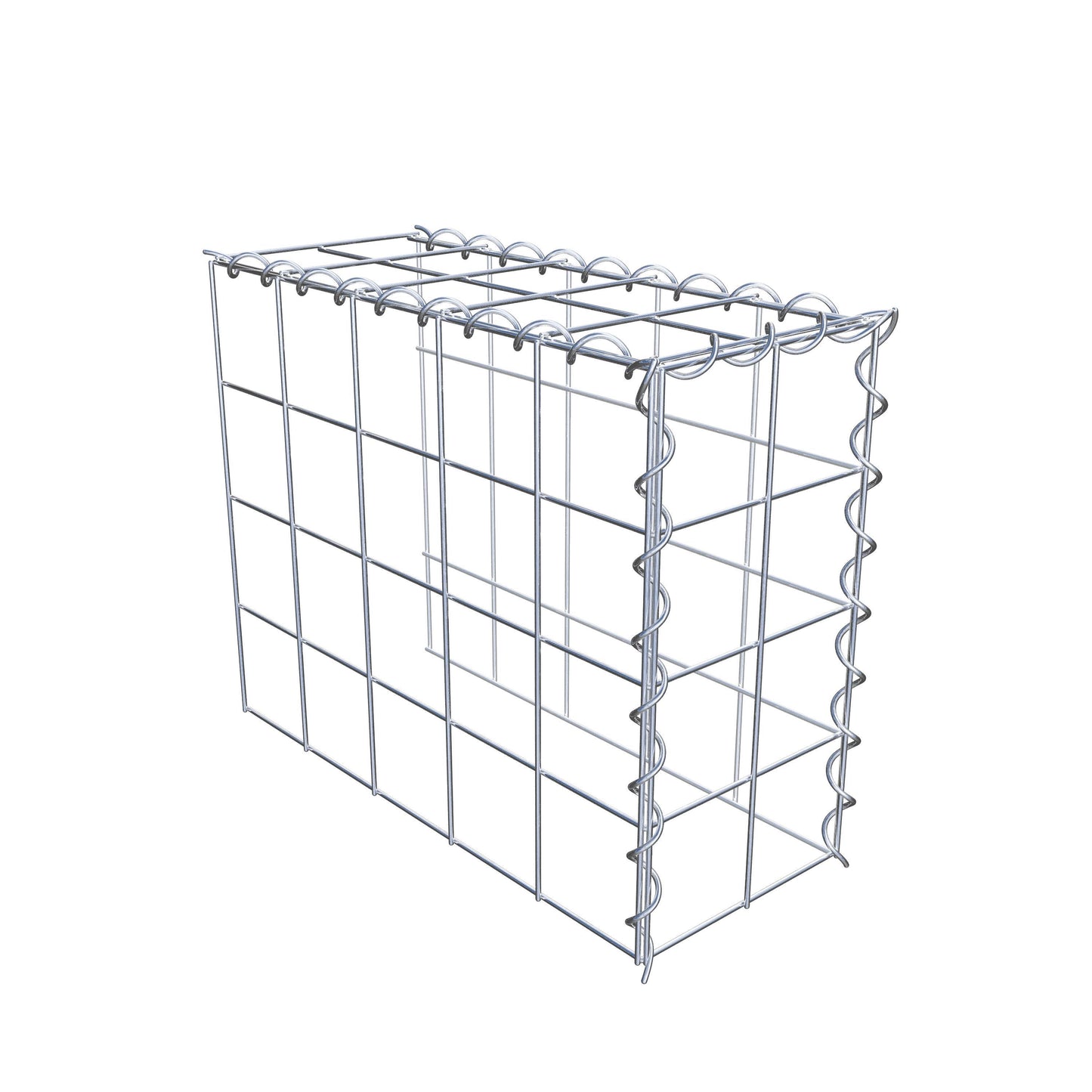 Gabion rapporté type 4 50 cm x 40 cm x 20 cm (L x H x P), mailles 10 cm x 10 cm, spirale