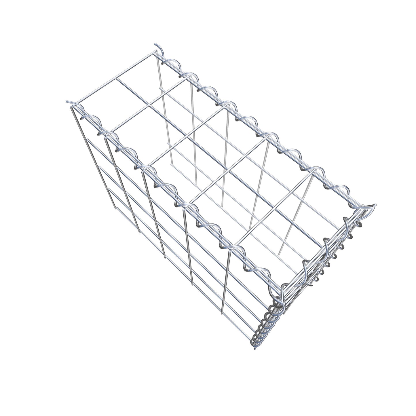 Gabion rapporté type 4 50 cm x 40 cm x 20 cm (L x H x P), mailles 10 cm x 10 cm, spirale
