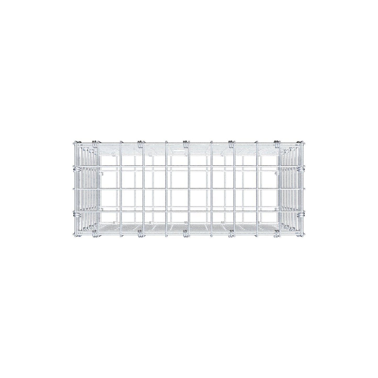 Schanskorf 50 cm x 40 cm x 20 cm (L x H x D), maaswijdte 5 x 5 cm, spiraalring