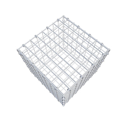 Gabion 40 cm x 40 cm x 40 cm (L x H x P), mailles 5 x 5 cm, anneau en spirale
