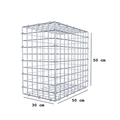 Schanskorf 50 cm x 50 cm x 30 cm (L x H x D), maaswijdte 5 x 5 cm, spiraalring