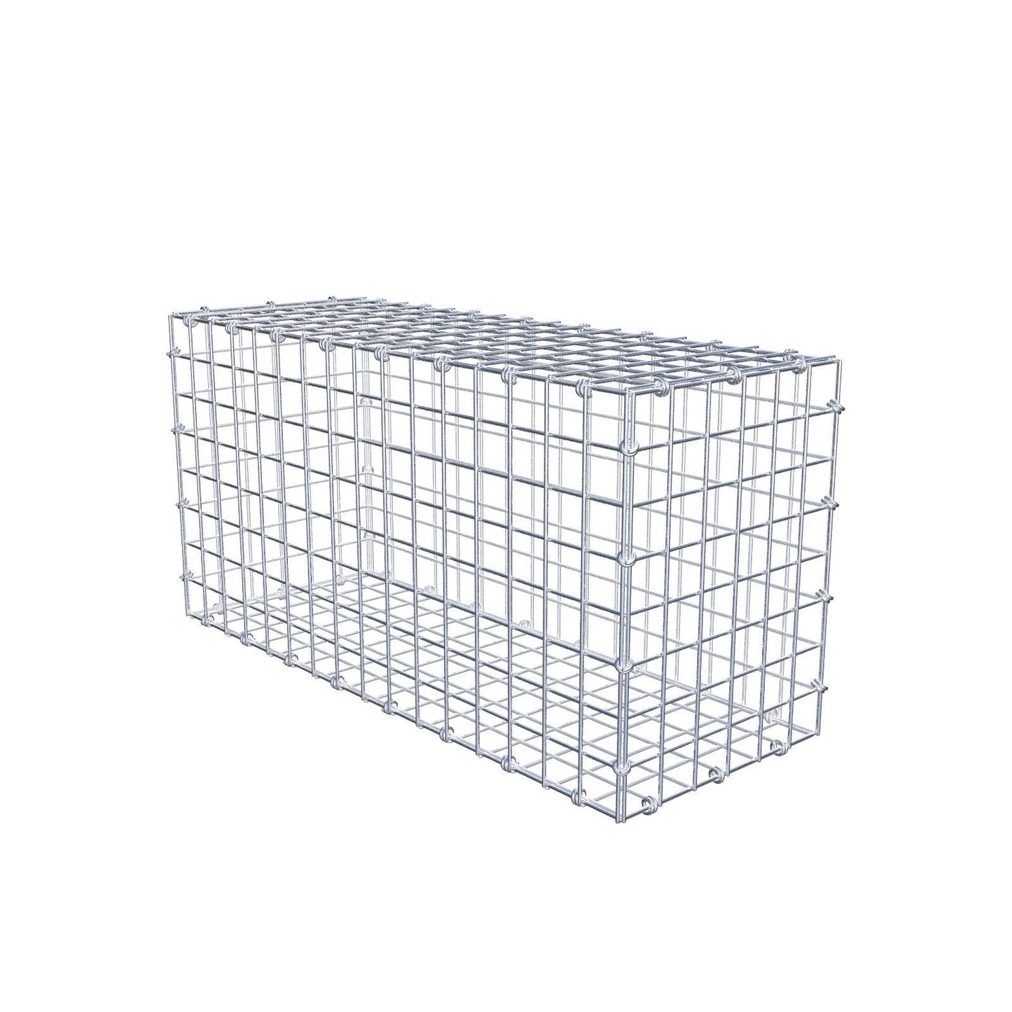 Gabion 80 cm x 40 cm x 30 cm (L x H x D), maskestørrelse 5 x 5 cm, spiralring