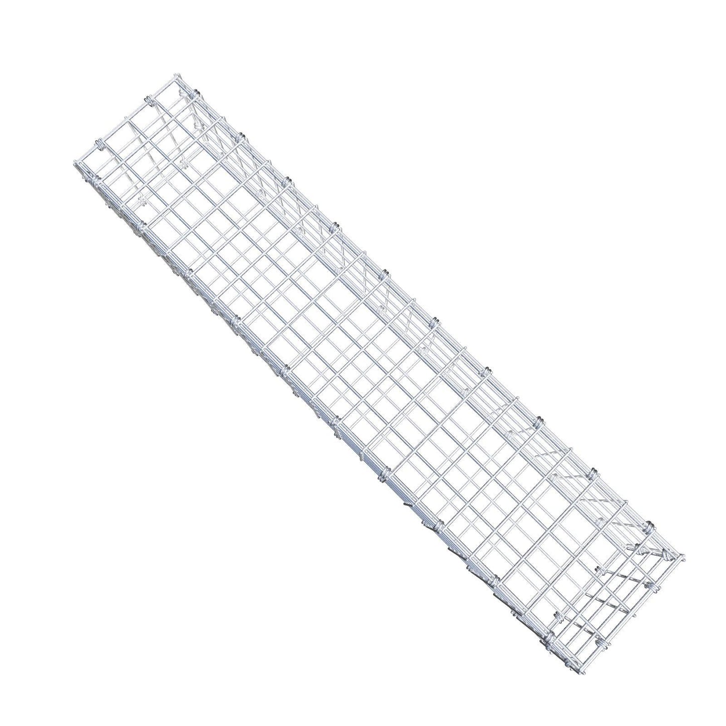 Gabione 100 cm x 20 cm x 20 cm (L x H x T), Maschenweite 5 x 5 cm, Spiralring