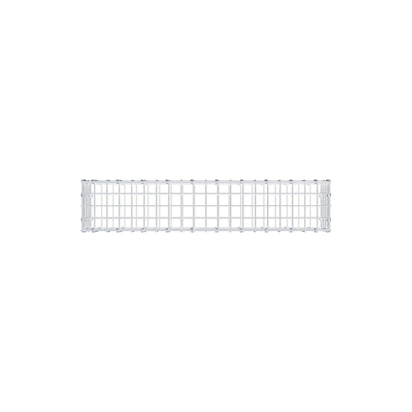 Gabione 100 cm x 20 cm x 20 cm (L x H x T), Maschenweite 5 x 5 cm, Spiralring