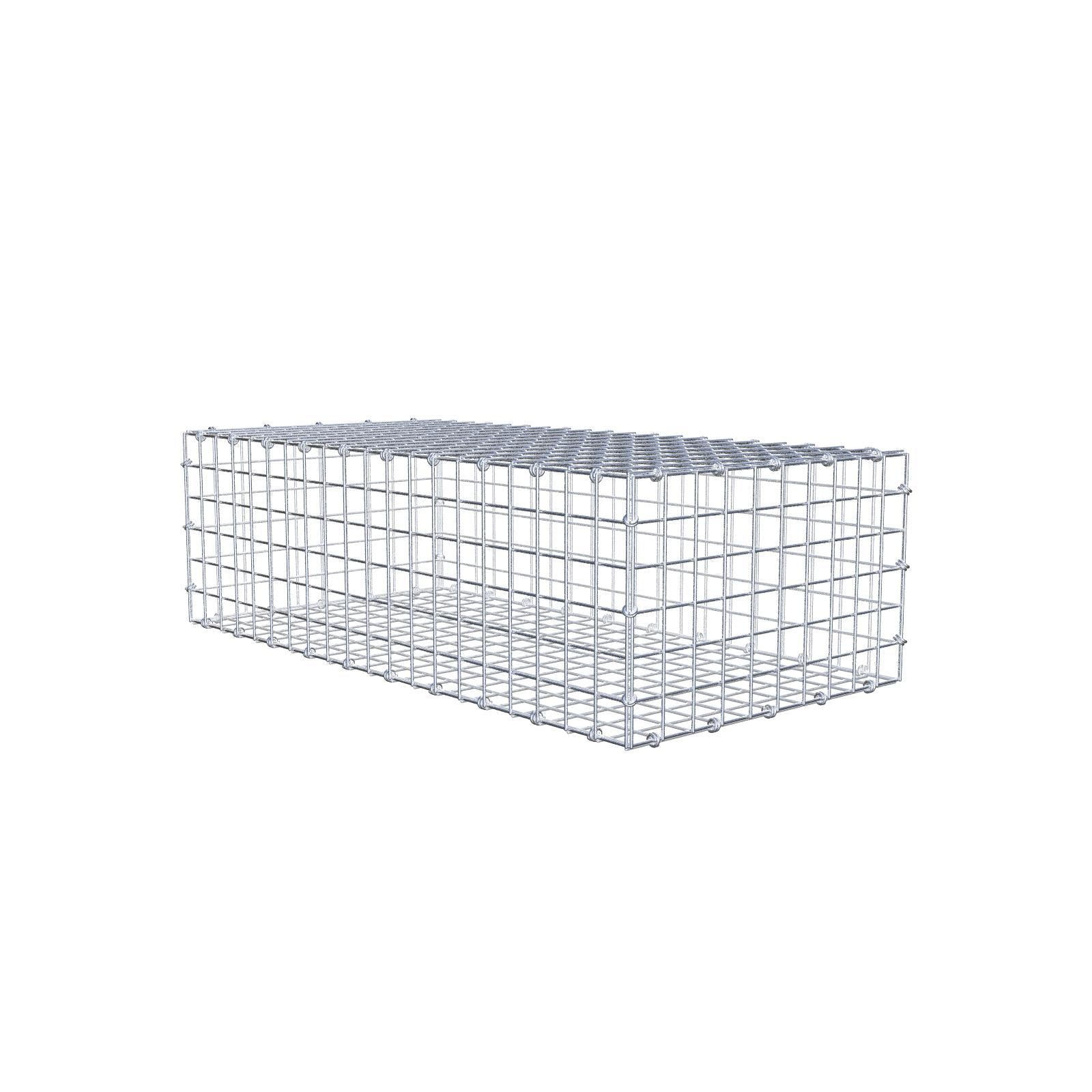 Gabione 100 cm x 30 cm x 50 cm (L x H x T), Maschenweite 5 x 5 cm, Spiralring
