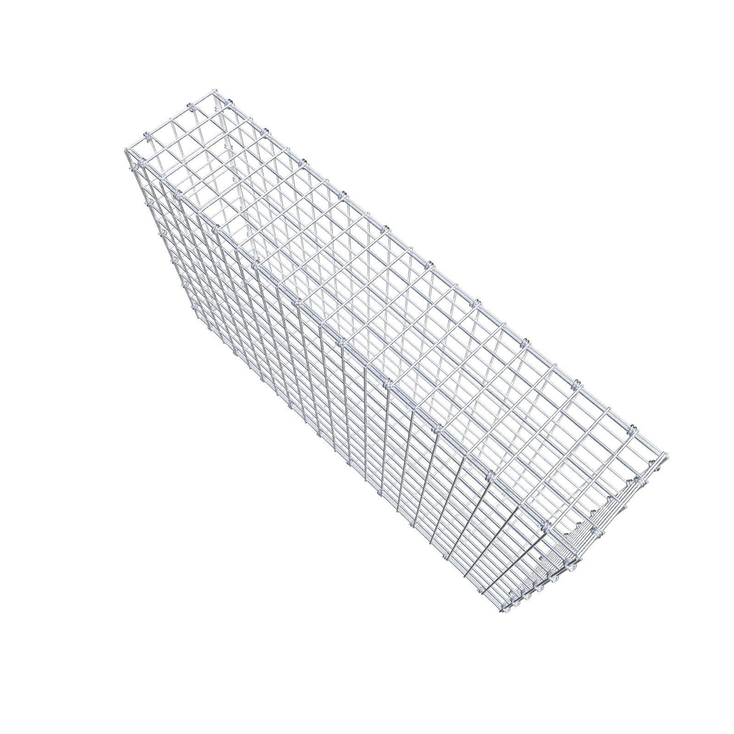 Gabion 100 cm x 60 cm x 20 cm (L x H x D), maskstorlek 5 x 5 cm, spiralring