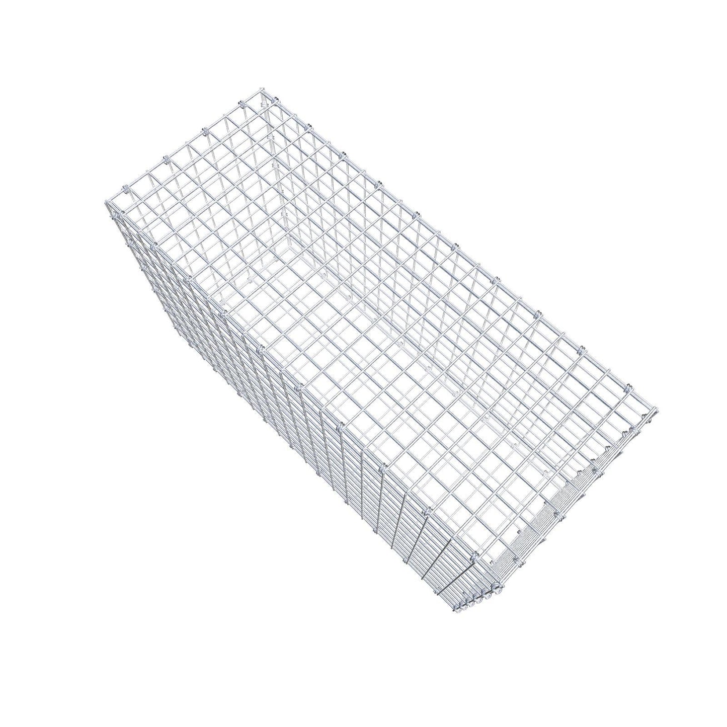 Gabion 100 cm x 60 cm x 40 cm (L x H x D), maskestørrelse 5 x 5 cm, spiralring
