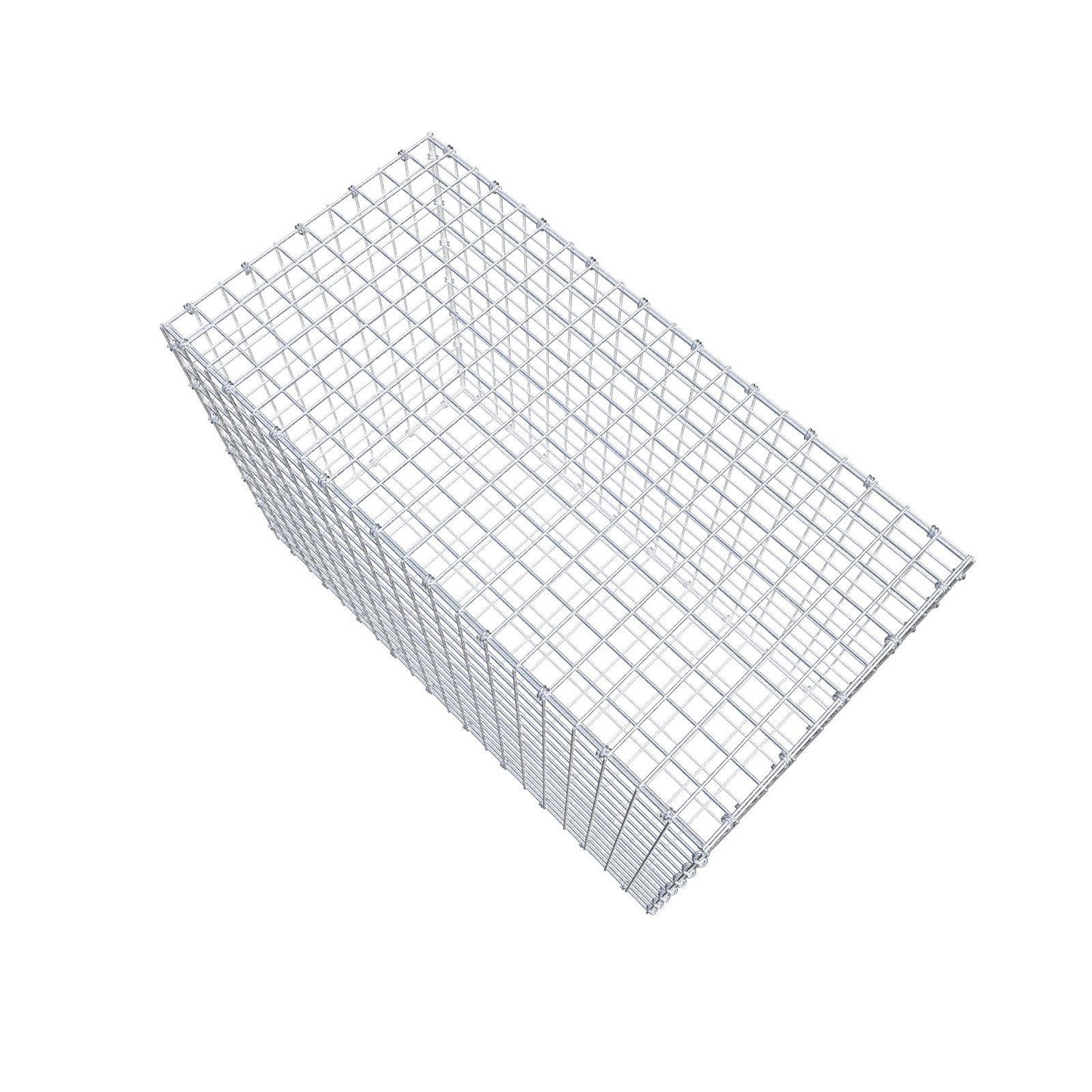 Gabion 100 cm x 70 cm x 50 cm (L x H x D), maskestørrelse 5 x 5 cm, spiralring