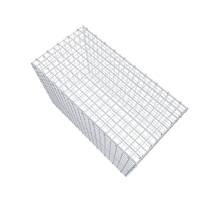 Gabion 100 cm x 70 cm x 50 cm (L x H x D), maskestørrelse 5 x 5 cm, spiralring