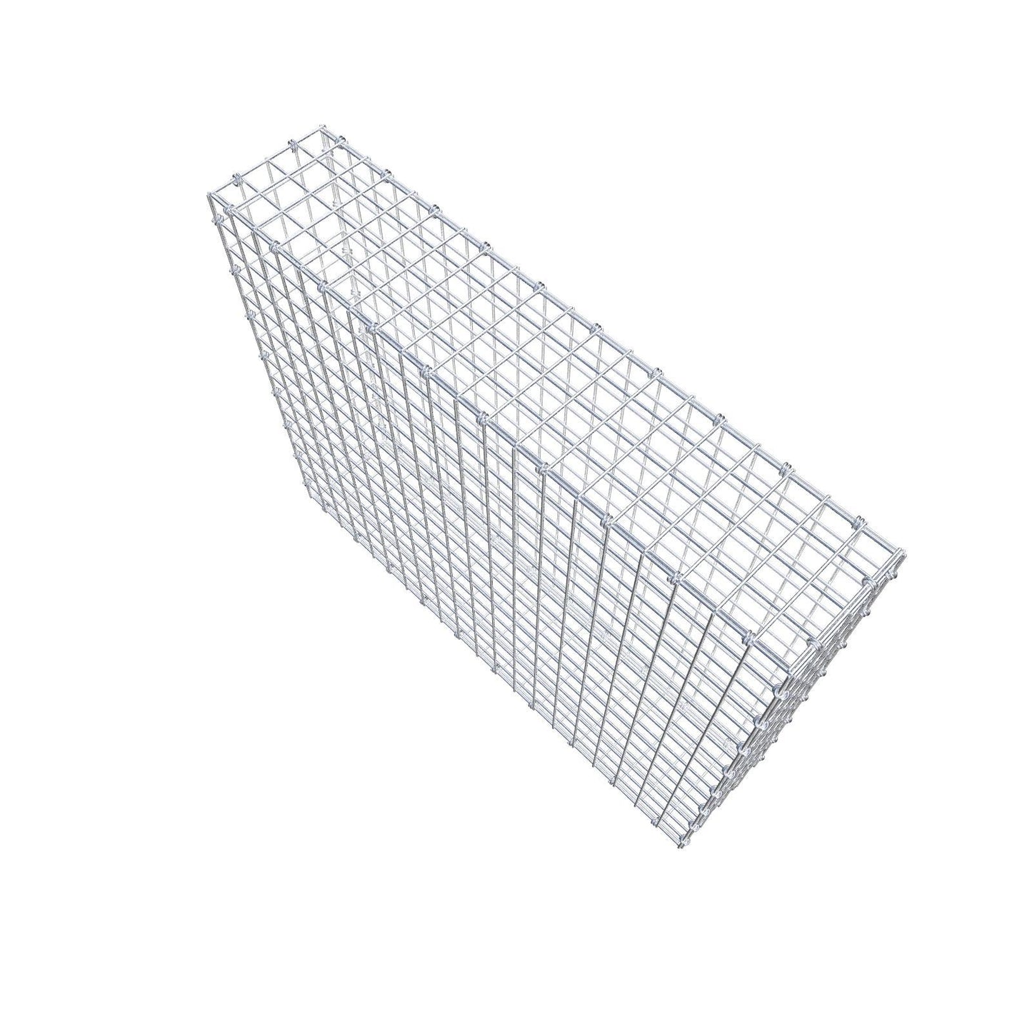 Gabion 100 cm x 80 cm x 20 cm (L x H x P), mailles 5 x 5 cm, anneau en spirale
