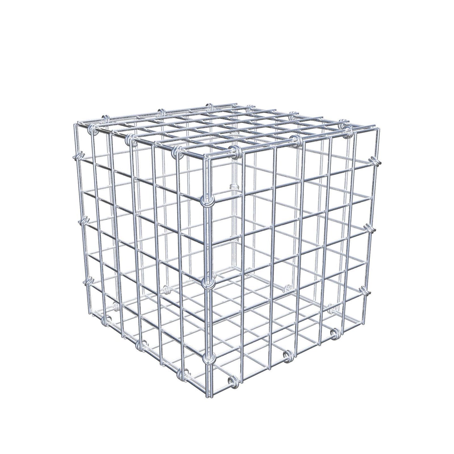 Gabion 30 cm x 30 cm x 30 cm (L x H x P), mailles 5 x 5 cm, anneau en spirale