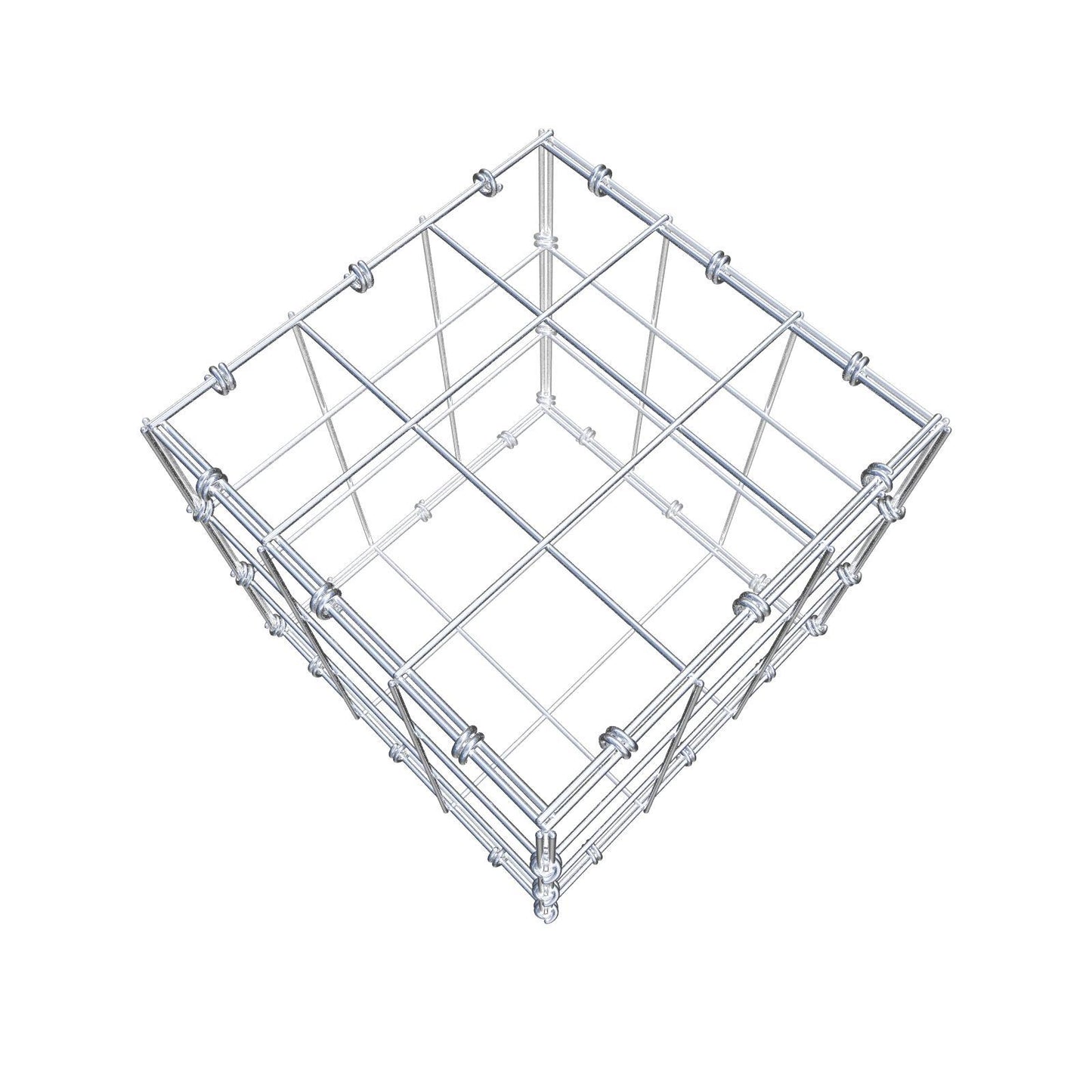 Gabião 30 cm x 30 cm x 30 cm (C x A x P), malhagem 10 x 10 cm, anel espiral