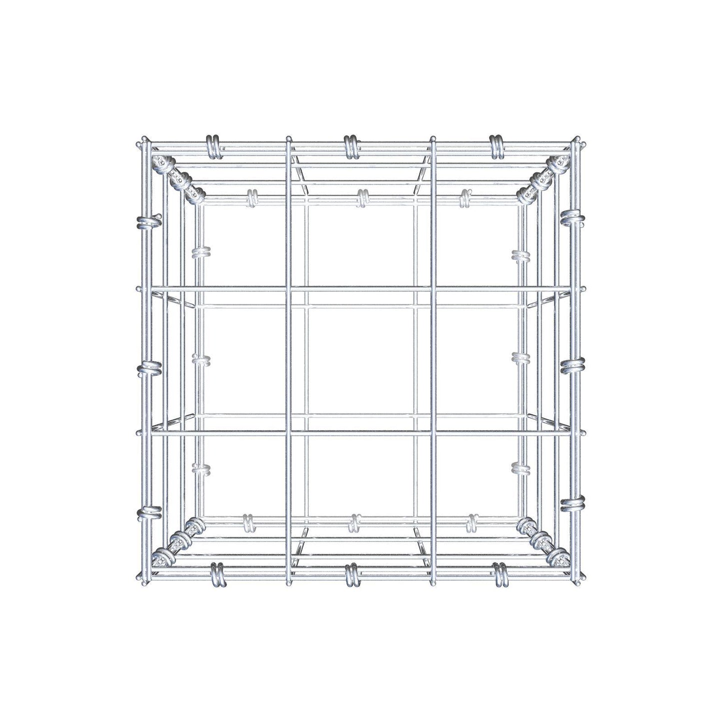 Gabião 30 cm x 30 cm x 30 cm (C x A x P), malhagem 10 x 10 cm, anel espiral